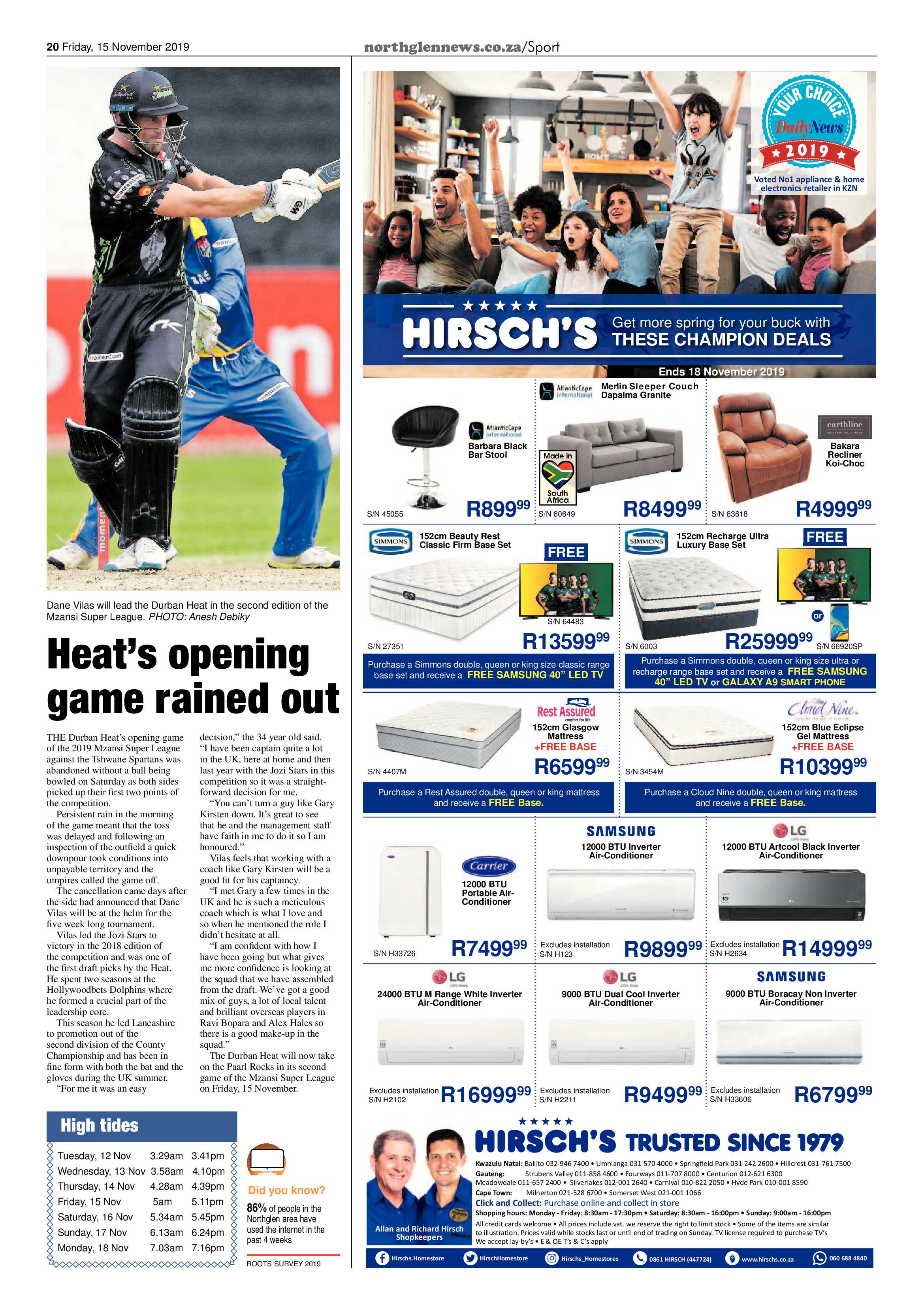 Northglen News 15 November 2019 page 20