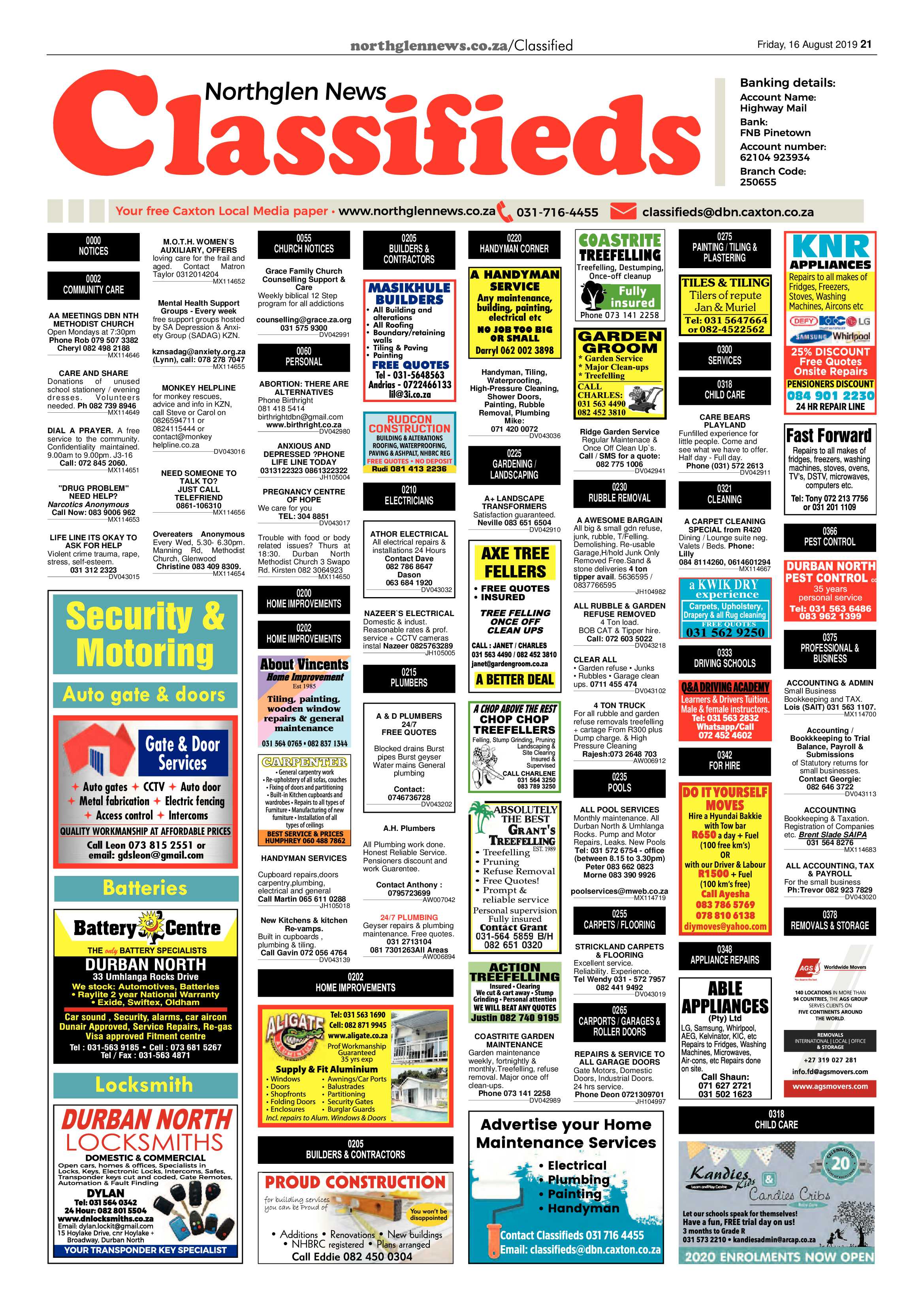 Northglen News 16 August 2019 page 21