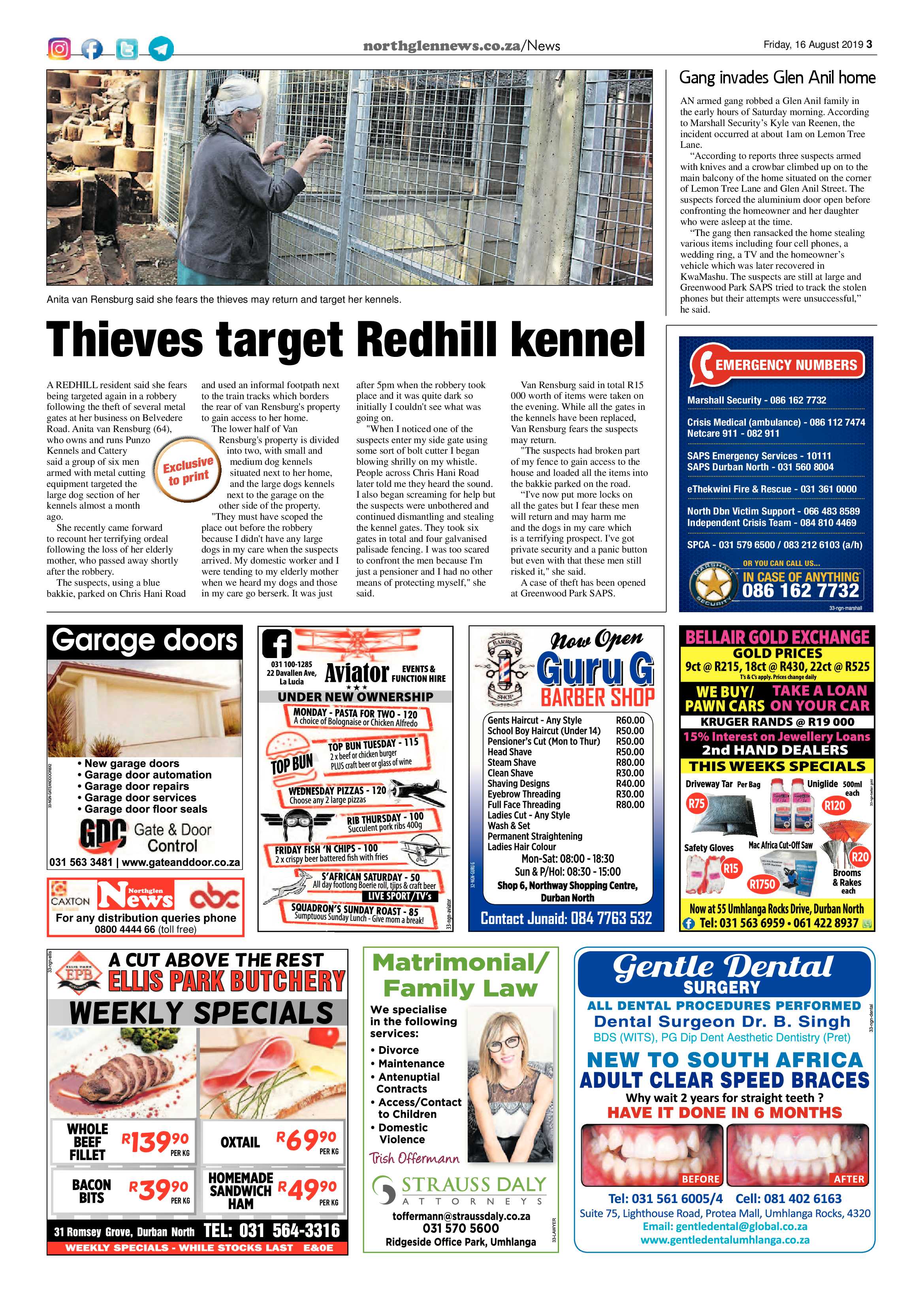 Northglen News 16 August 2019 page 3