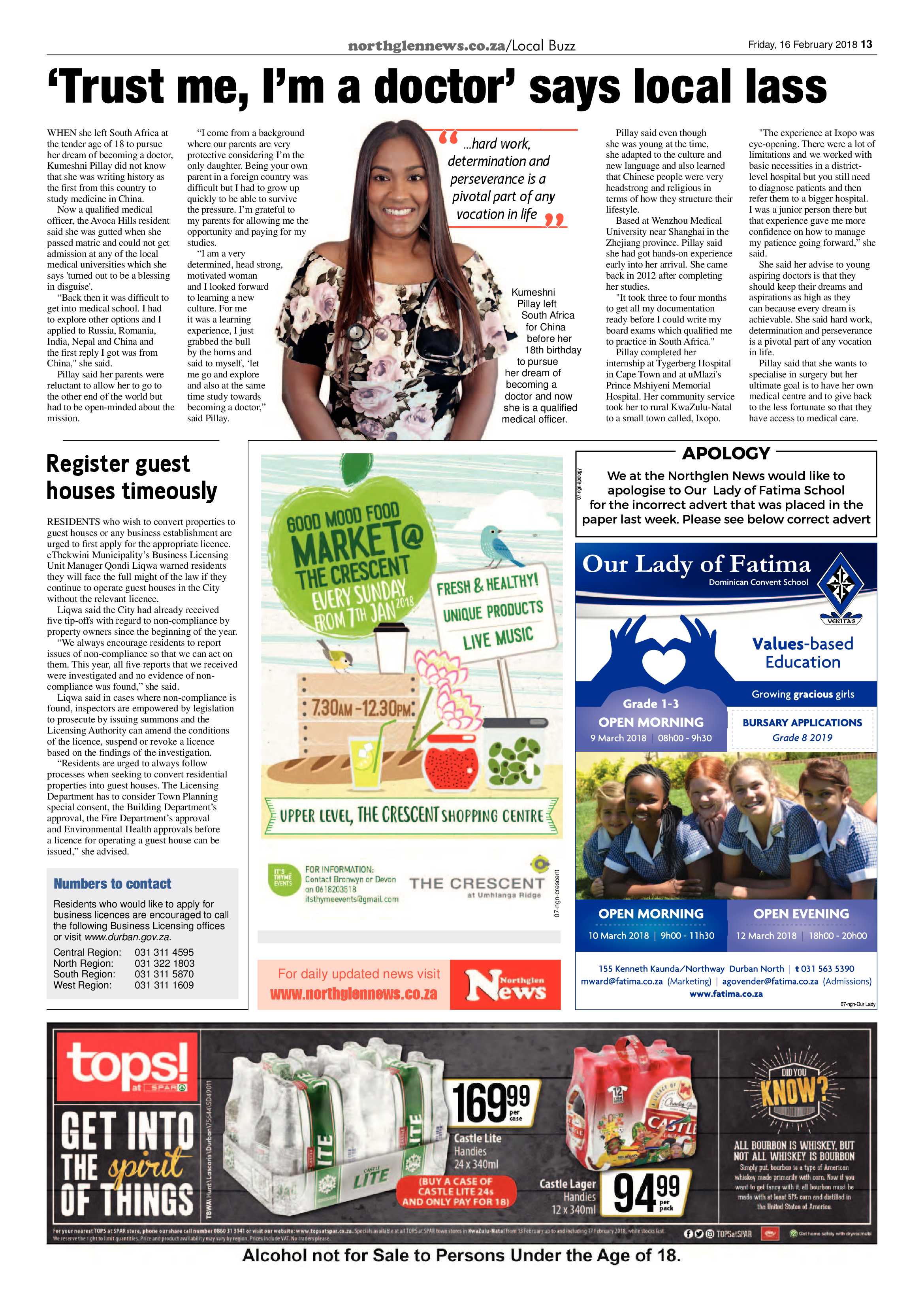 Northglen News 16 February 2018 page 13