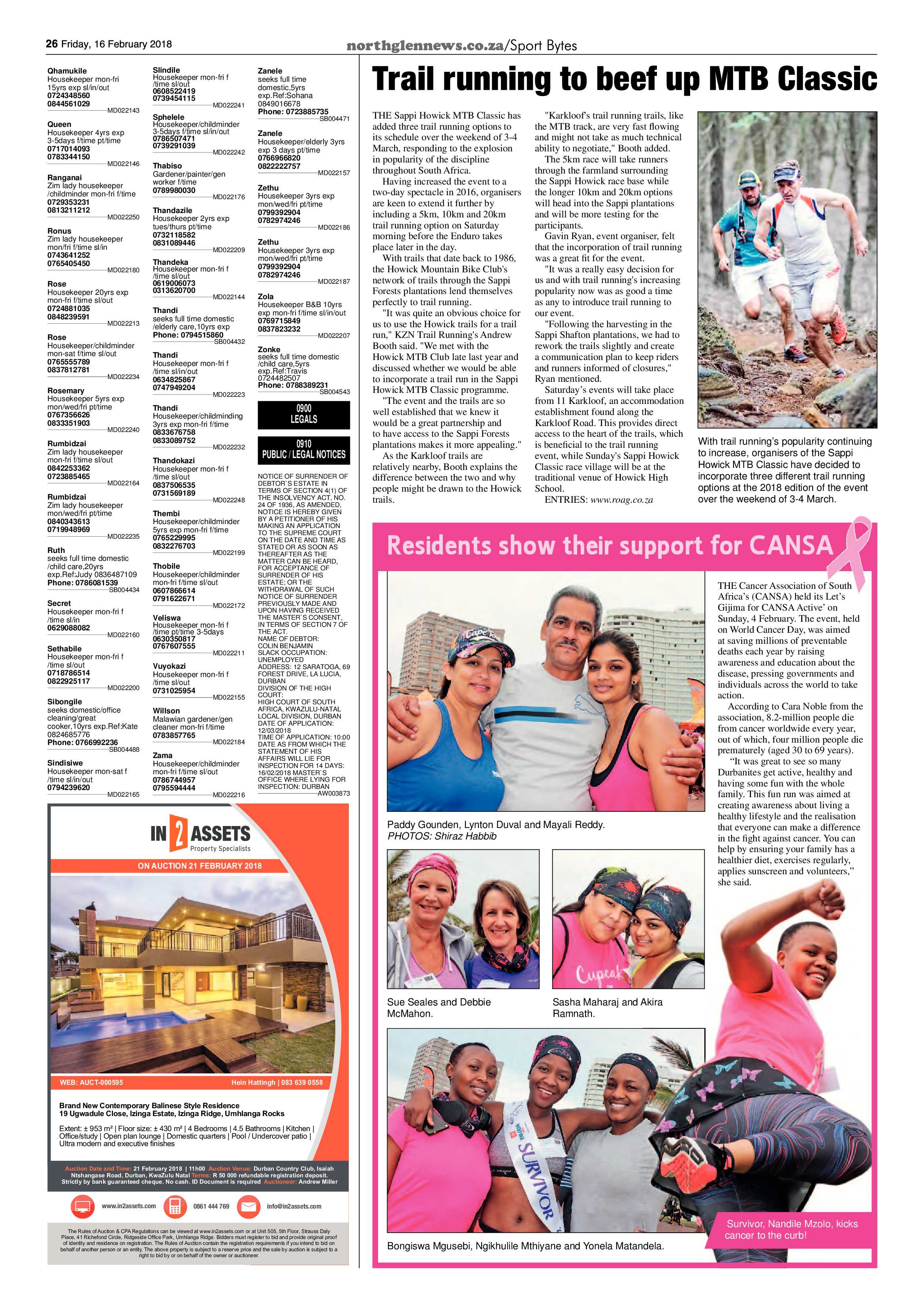 Northglen News 16 February 2018 page 26