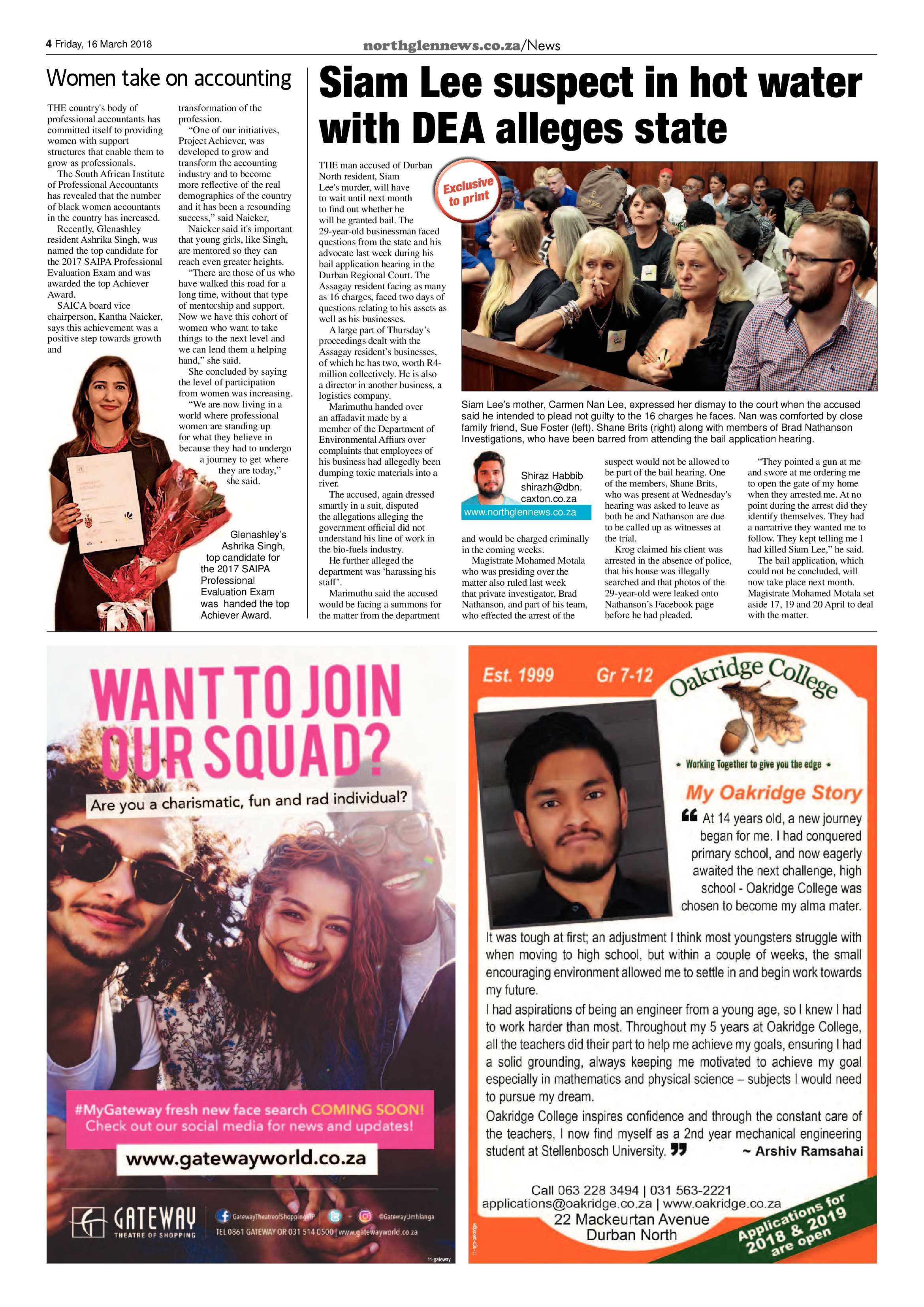Northglen News 16 March 2018 page 4