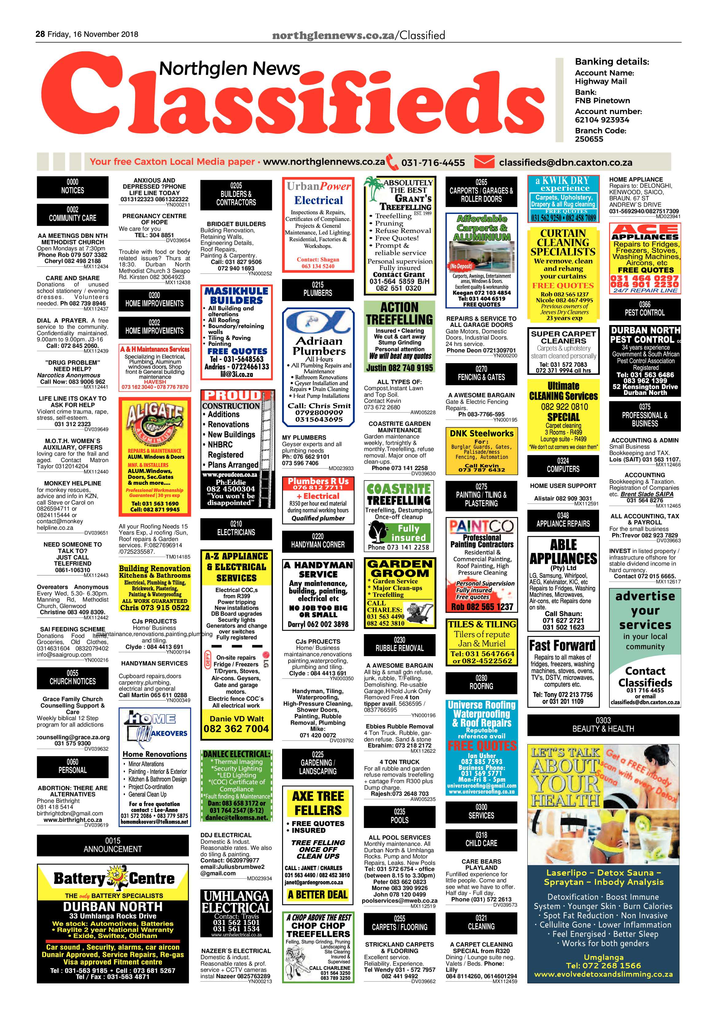 Northglen News 16 November 2018 page 28