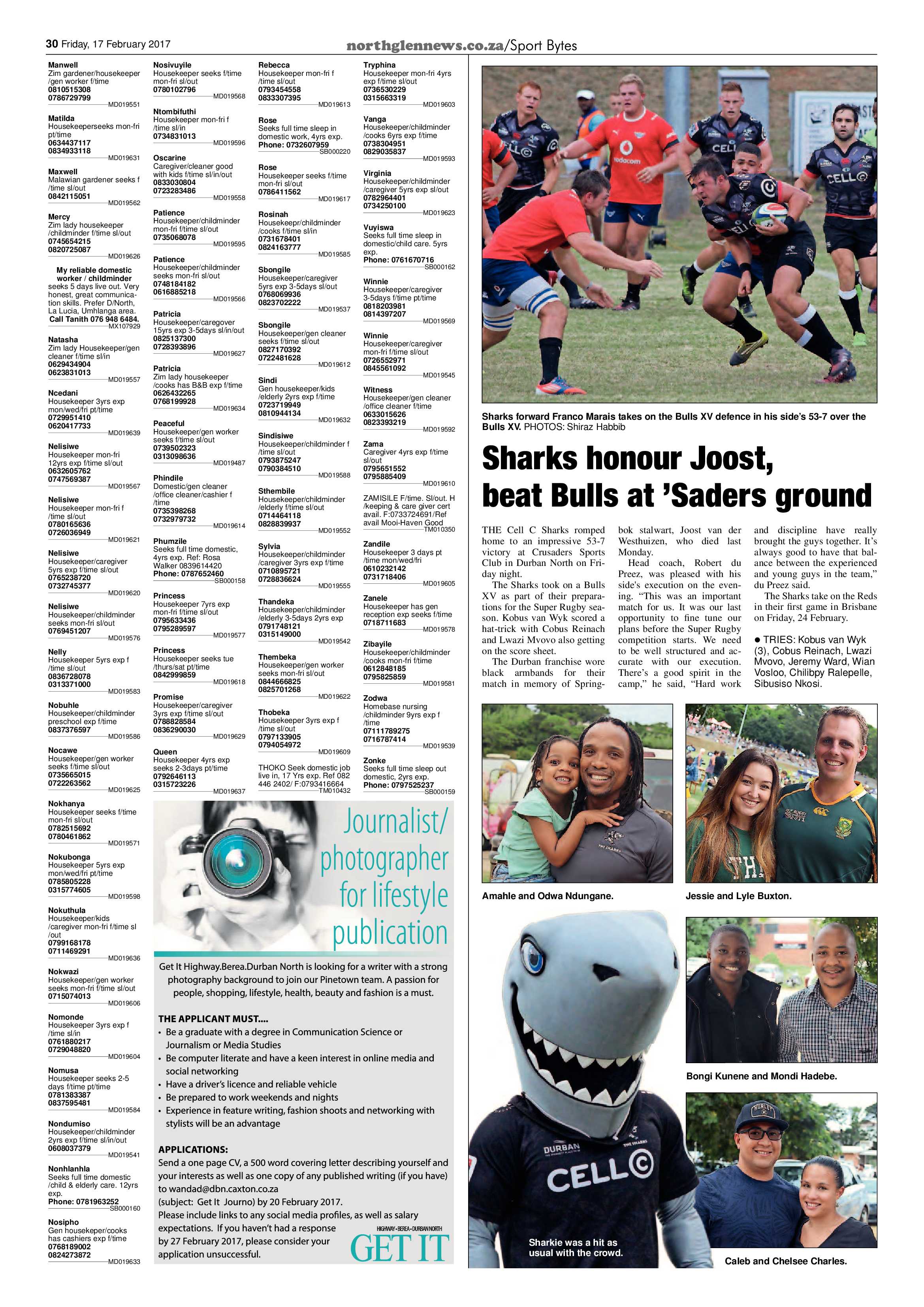 Northglen News 17 February 2017 page 30
