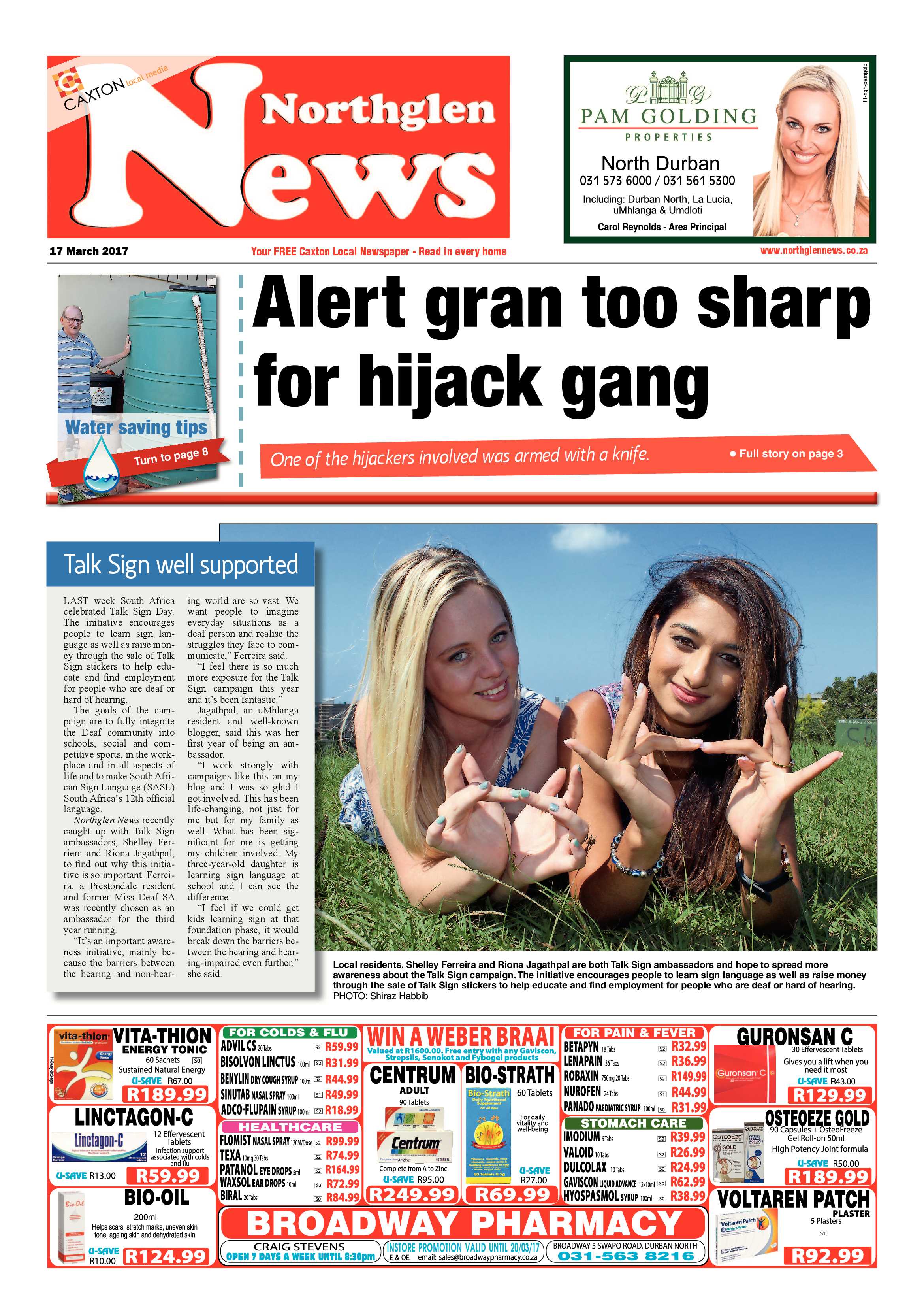 Northglen News 17 March 2017 page 1