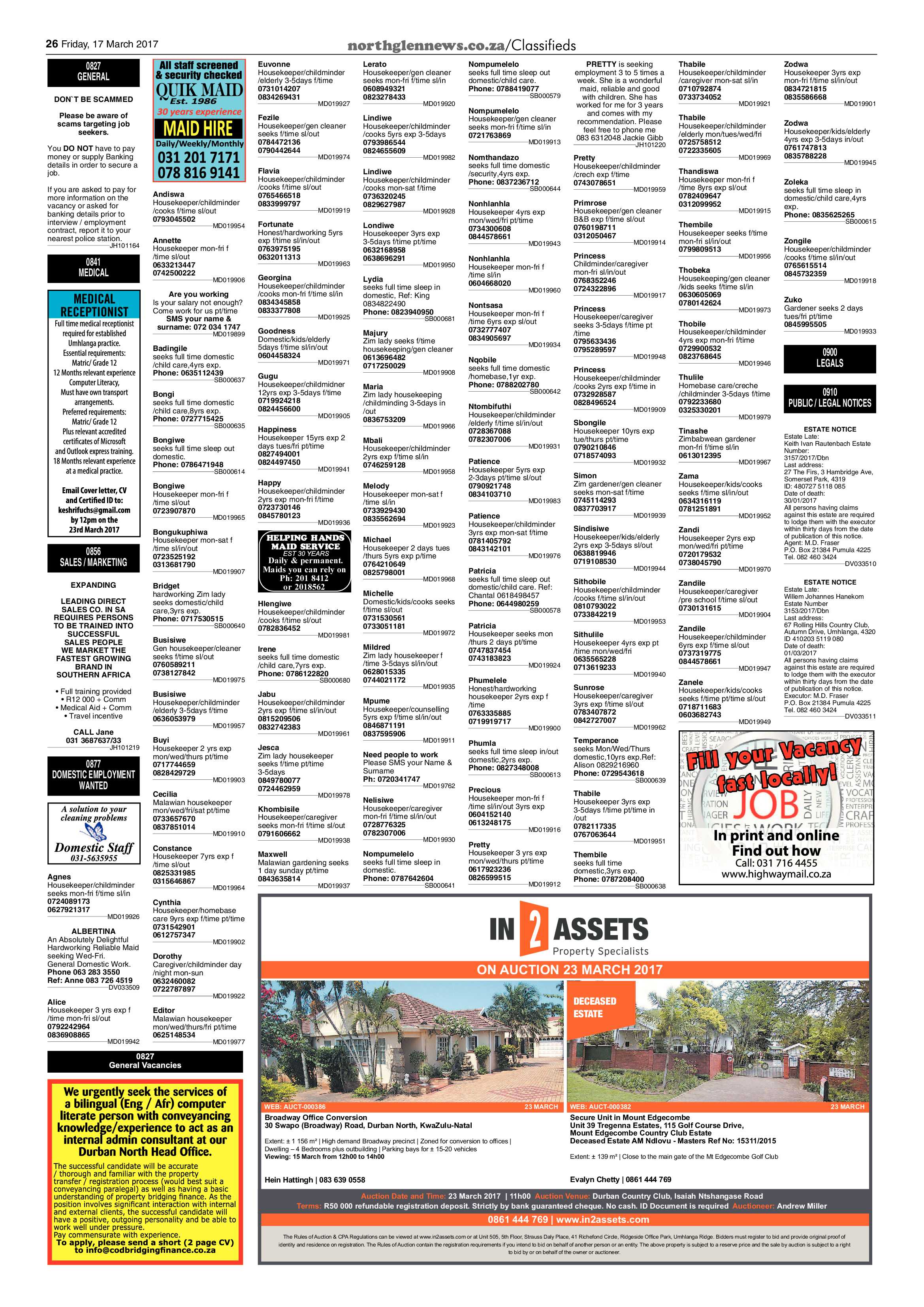 Northglen News 17 March 2017 page 26
