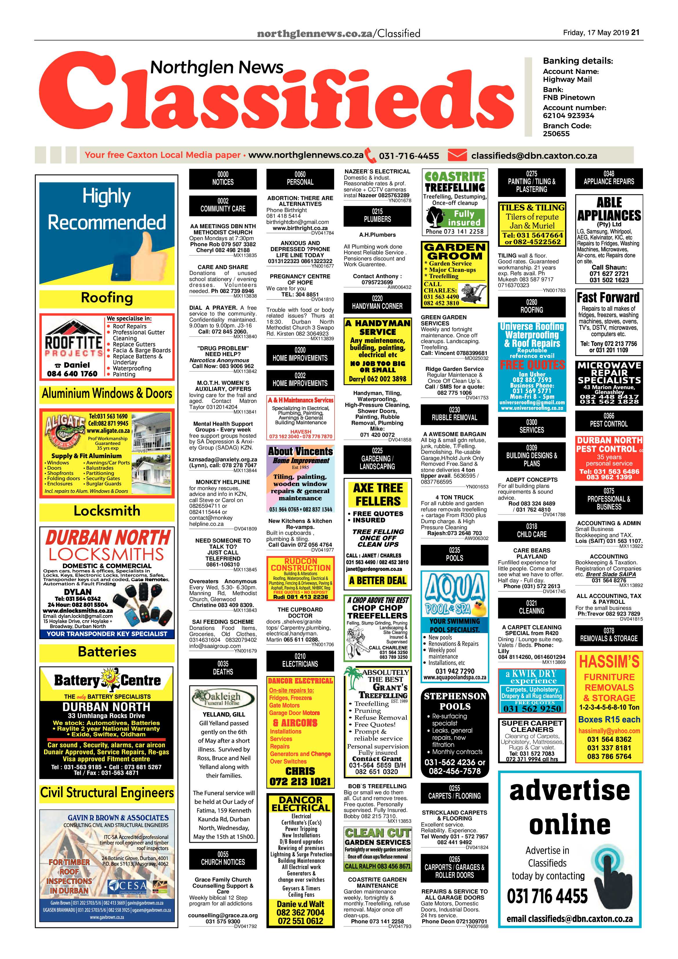 Northglen News 17 May 2019 page 21