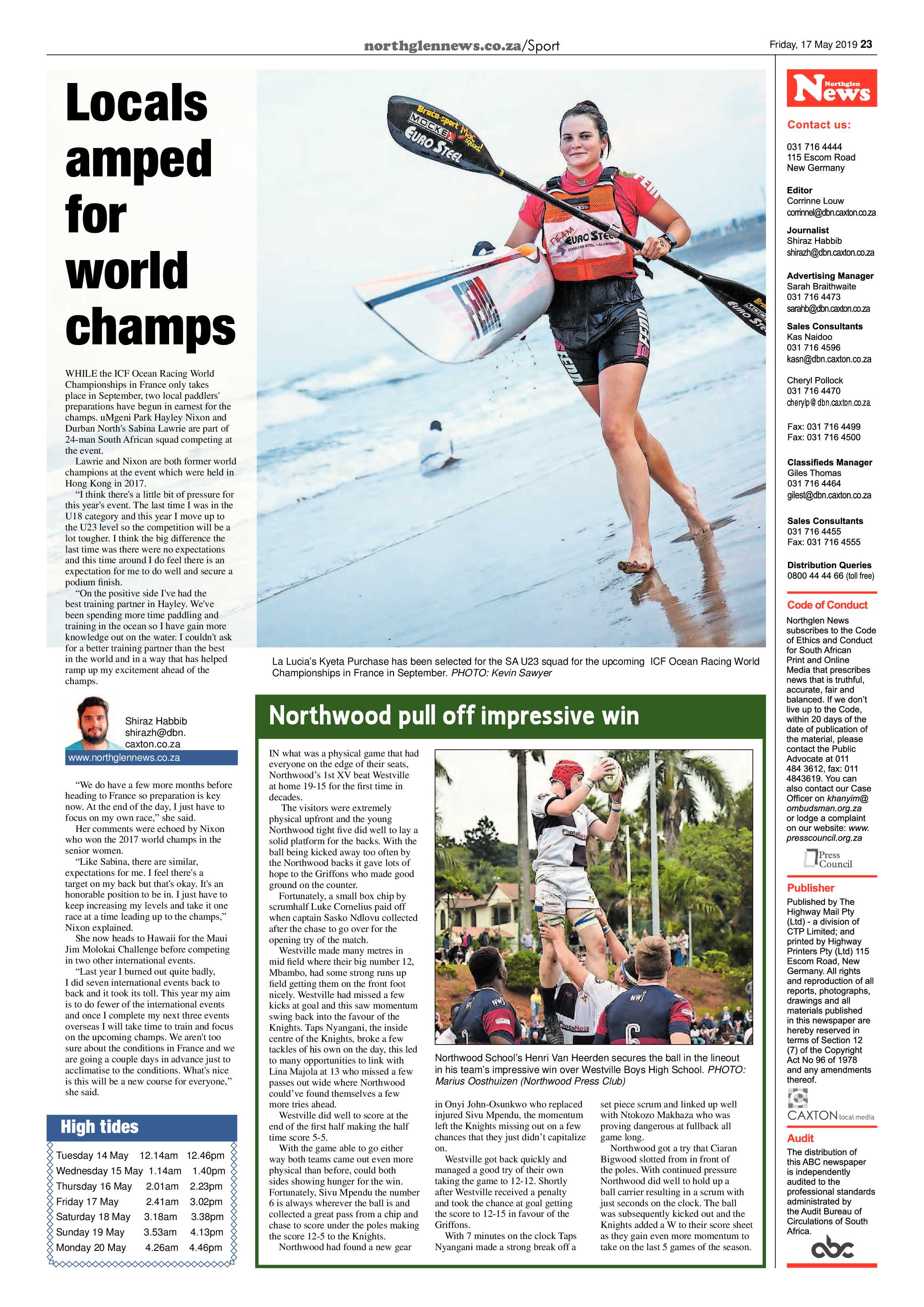 Northglen News 17 May 2019 page 23