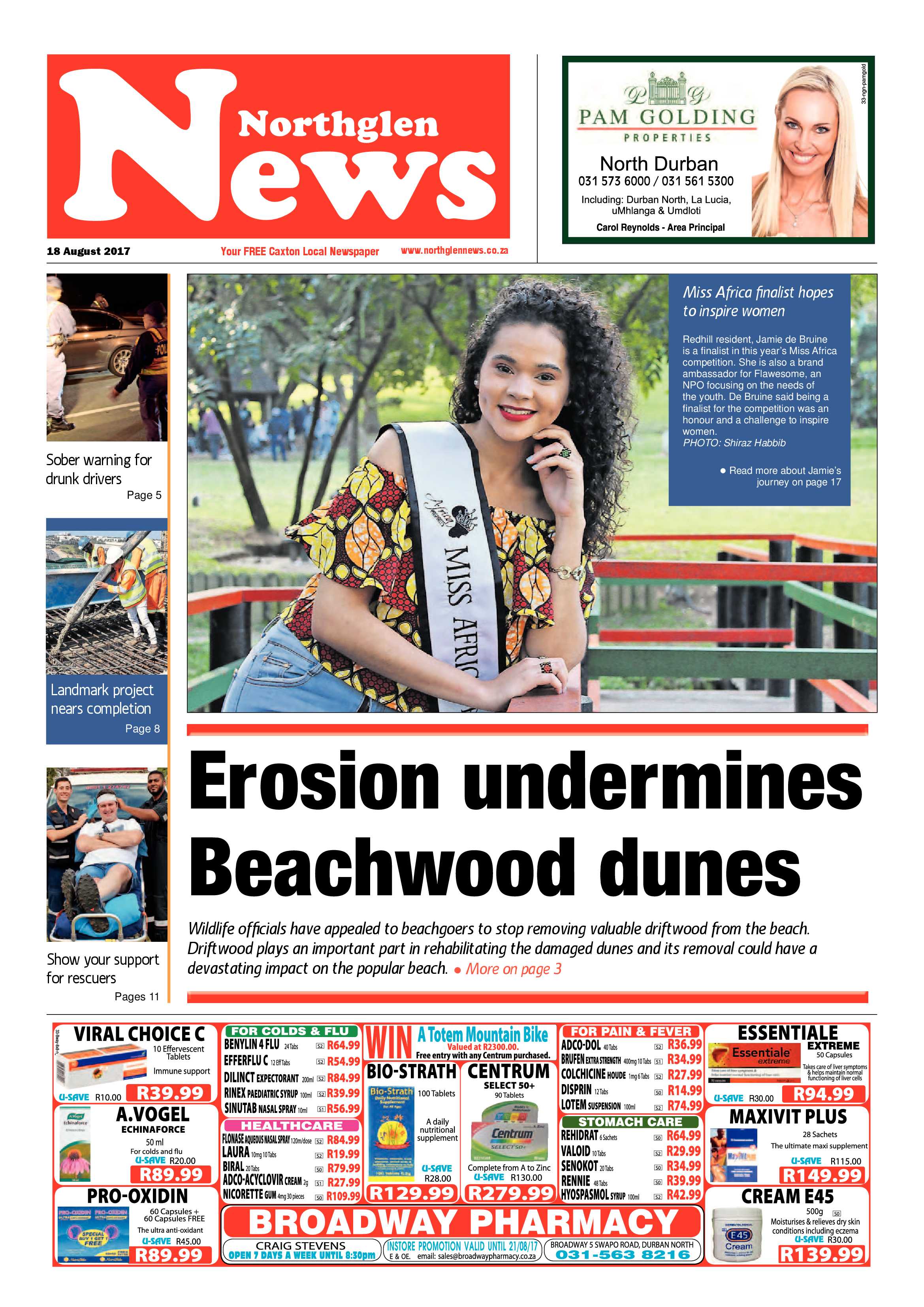 Northglen News 18 August 2017 page 1