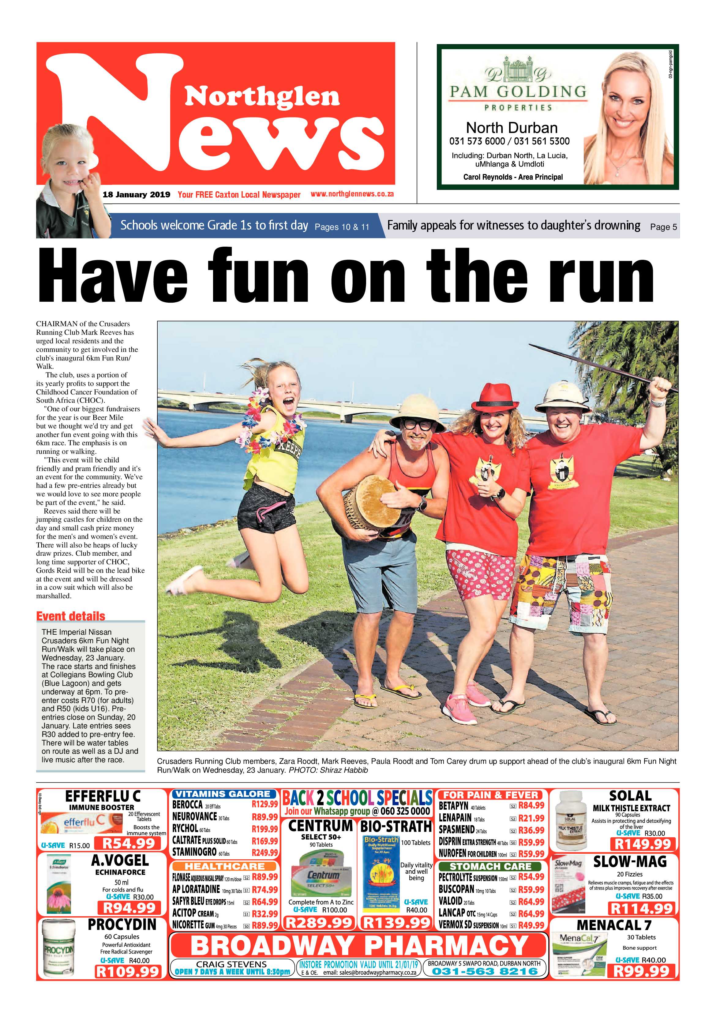 Northglen News 18 January 2019 page 1