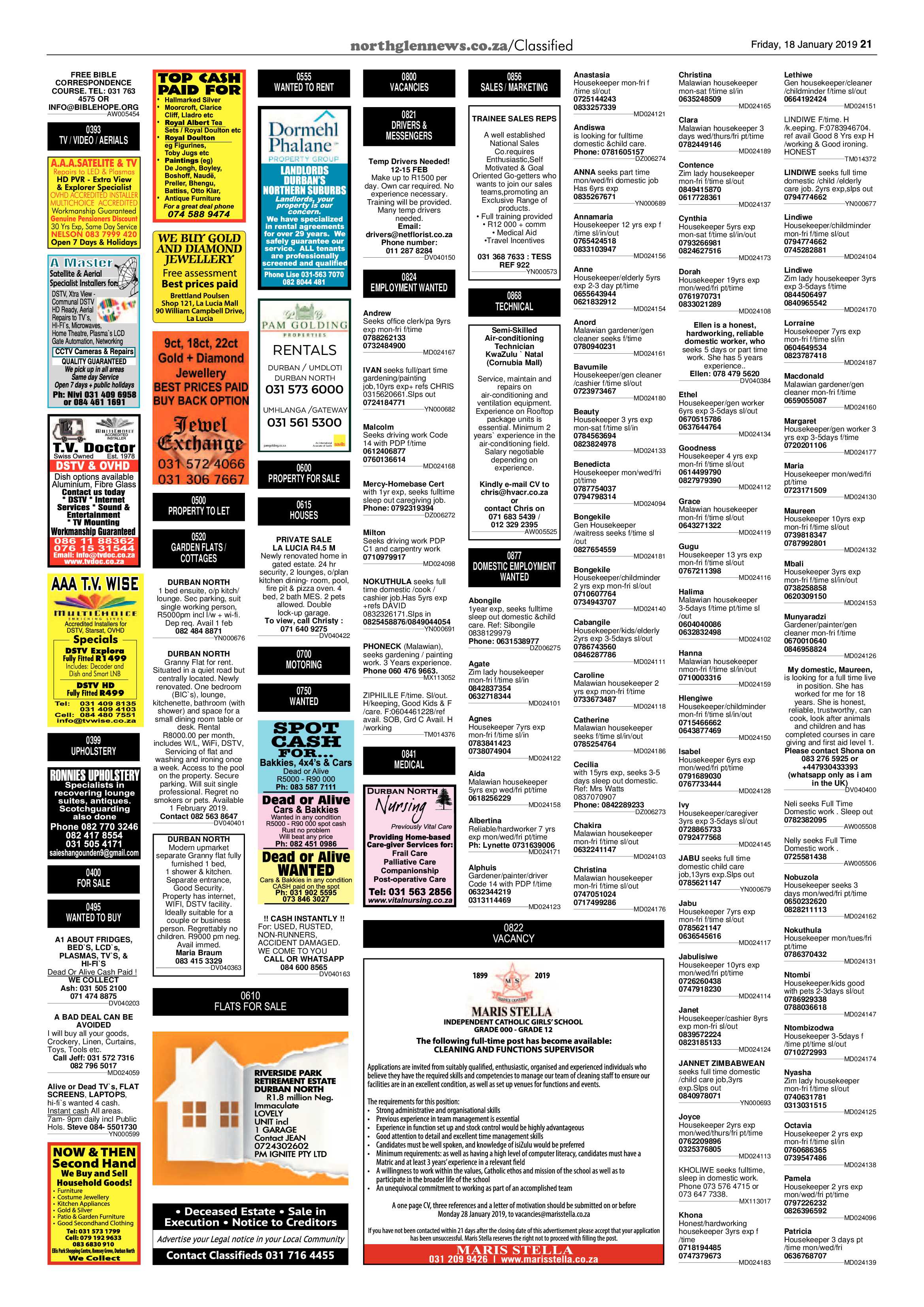 Northglen News 18 January 2019 page 21