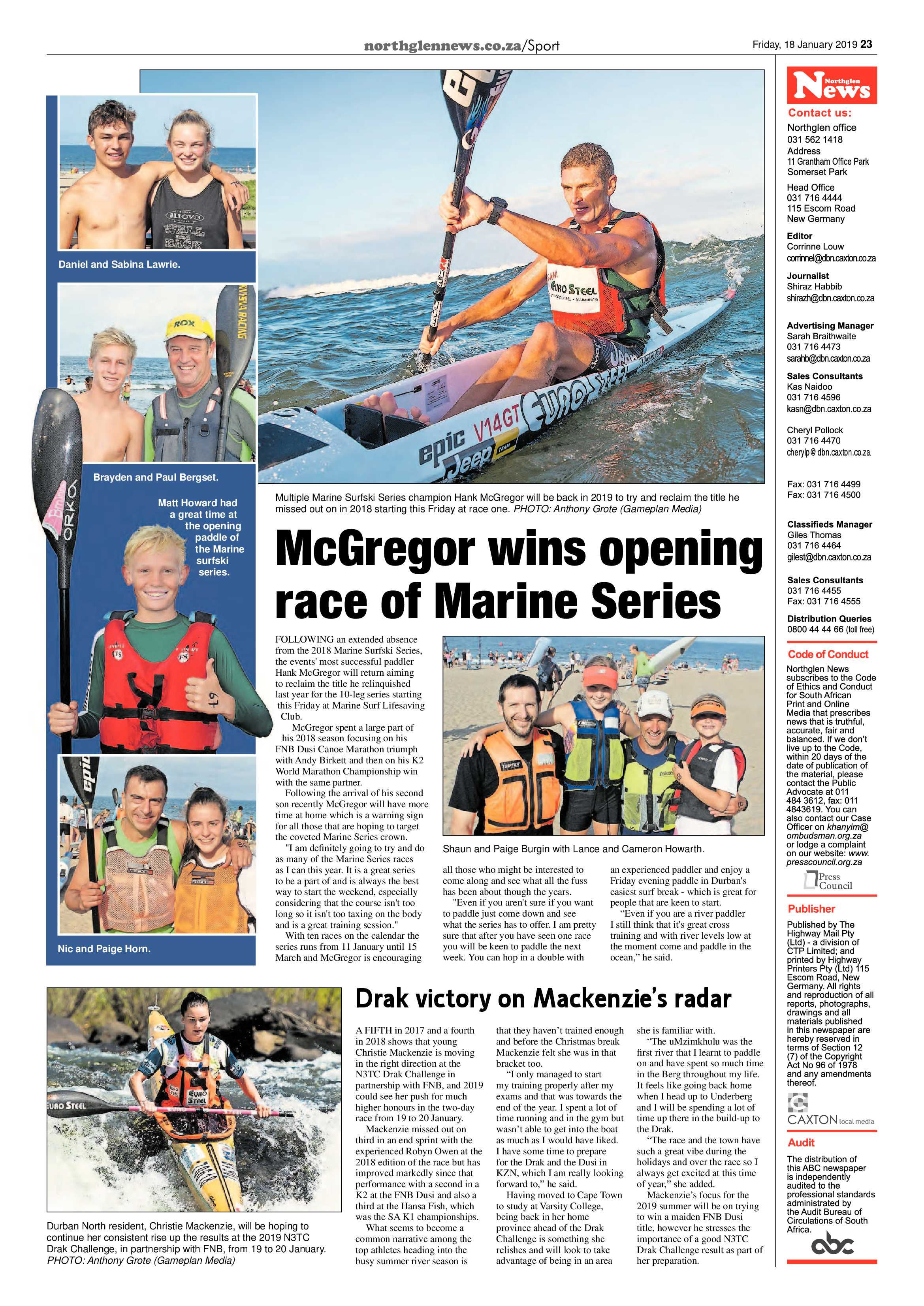Northglen News 18 January 2019 page 23
