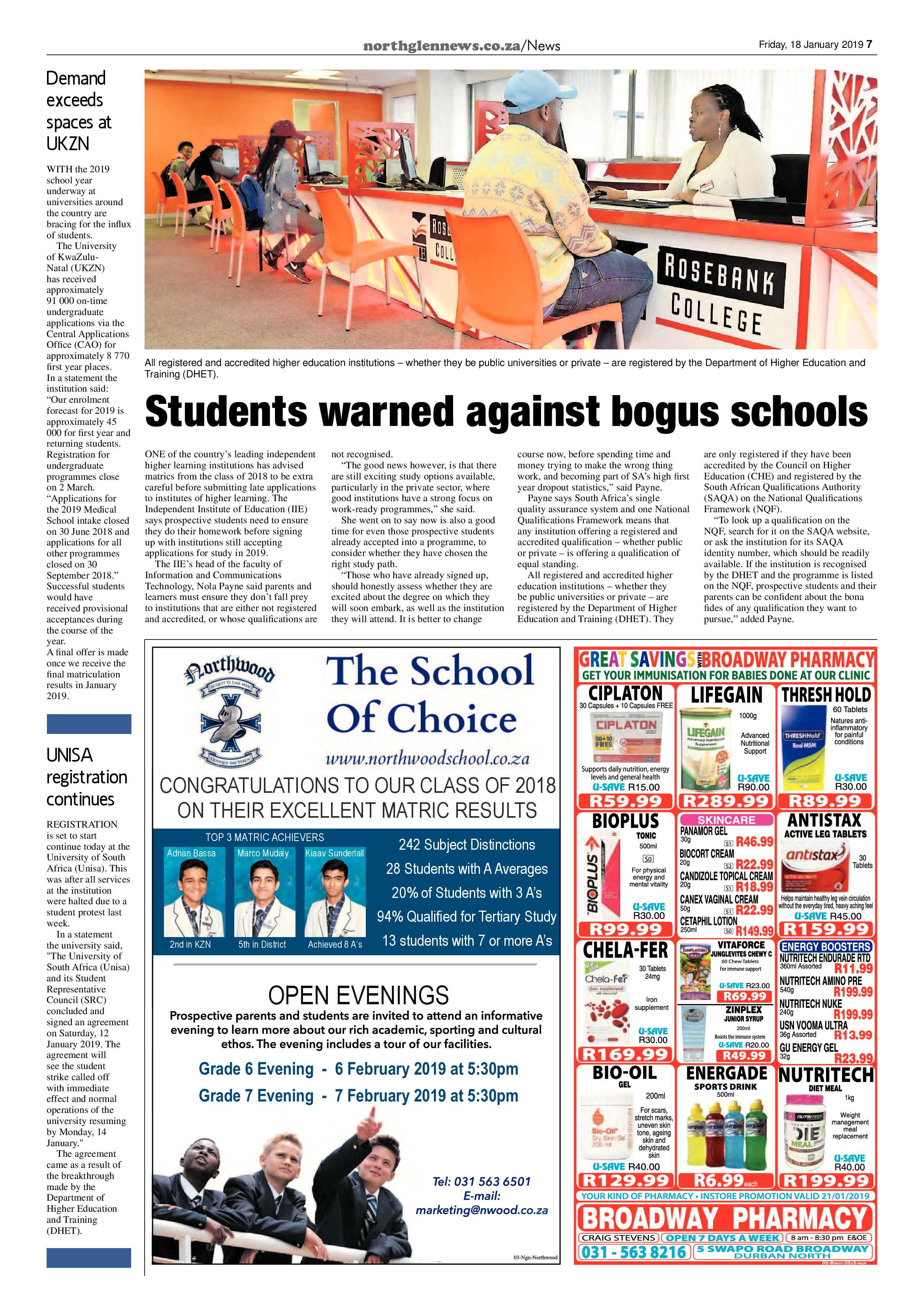 Northglen News 18 January 2019 page 7