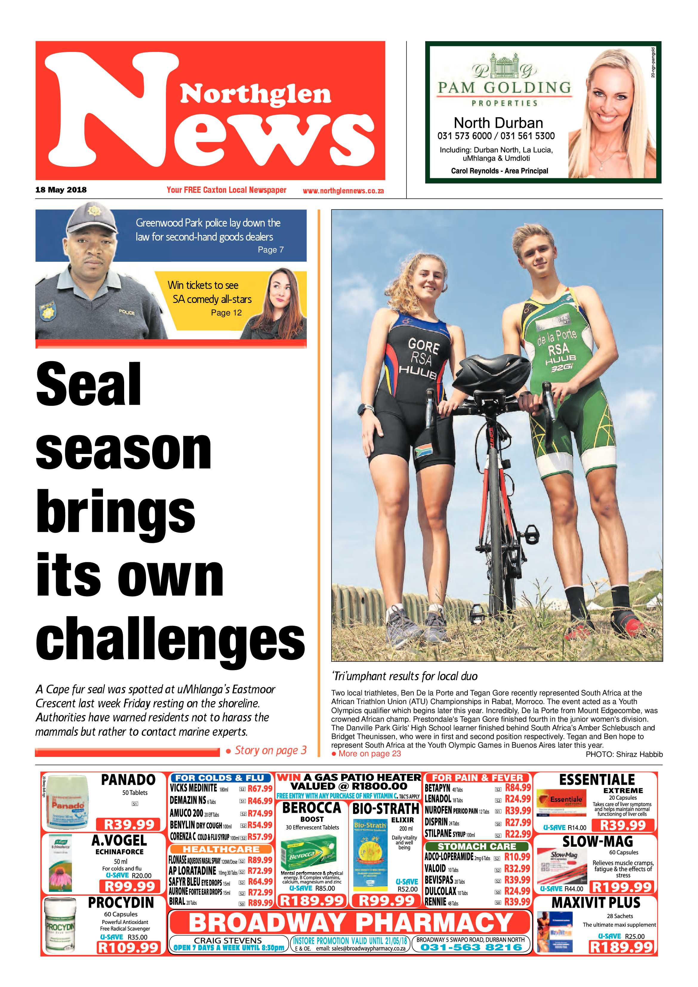 Northglen News 18 May 2018 page 1