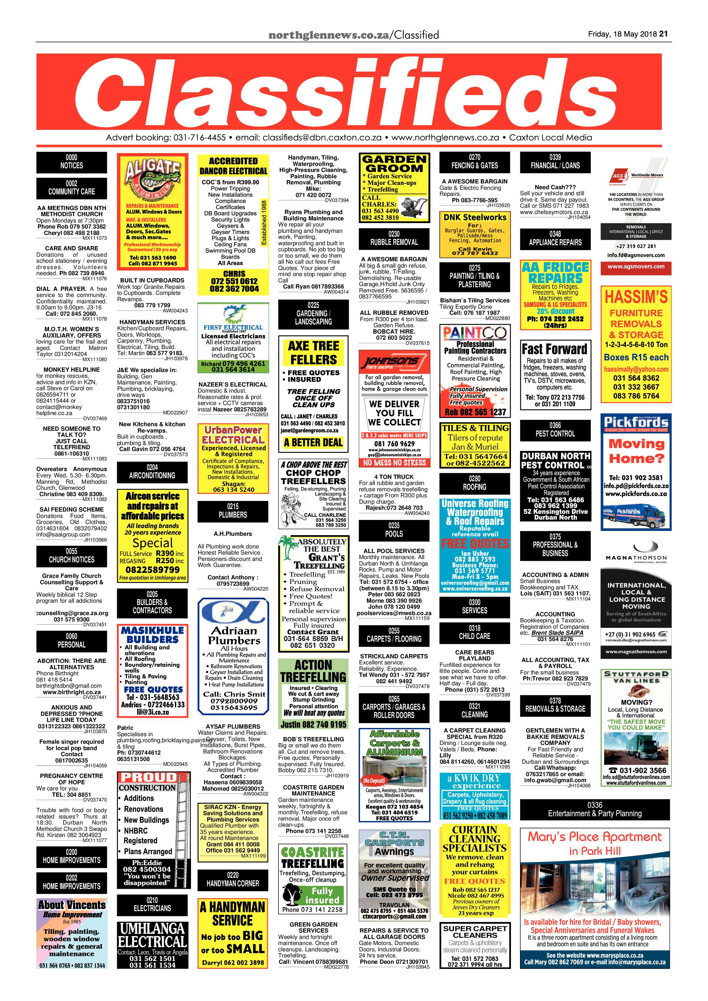 Northglen News 18 May 2018 page 21