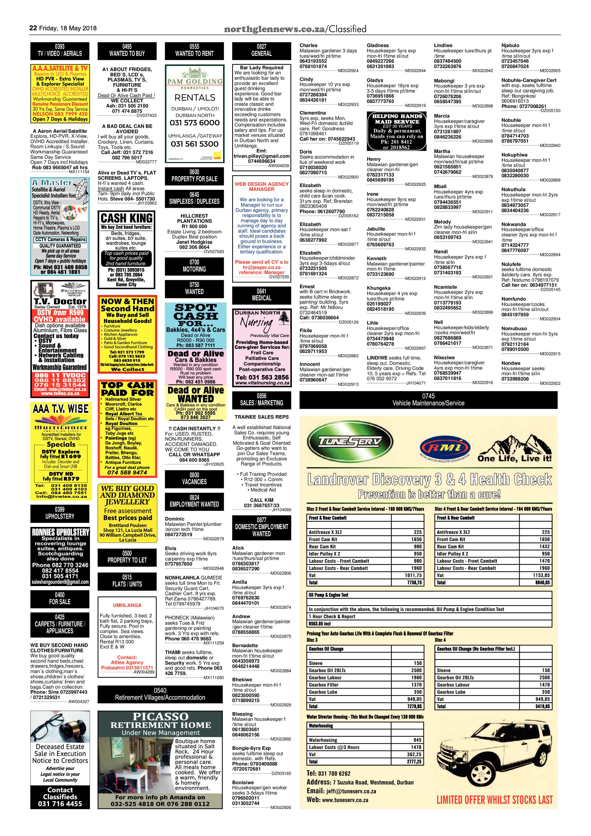 Northglen News 18 May 2018 page 22