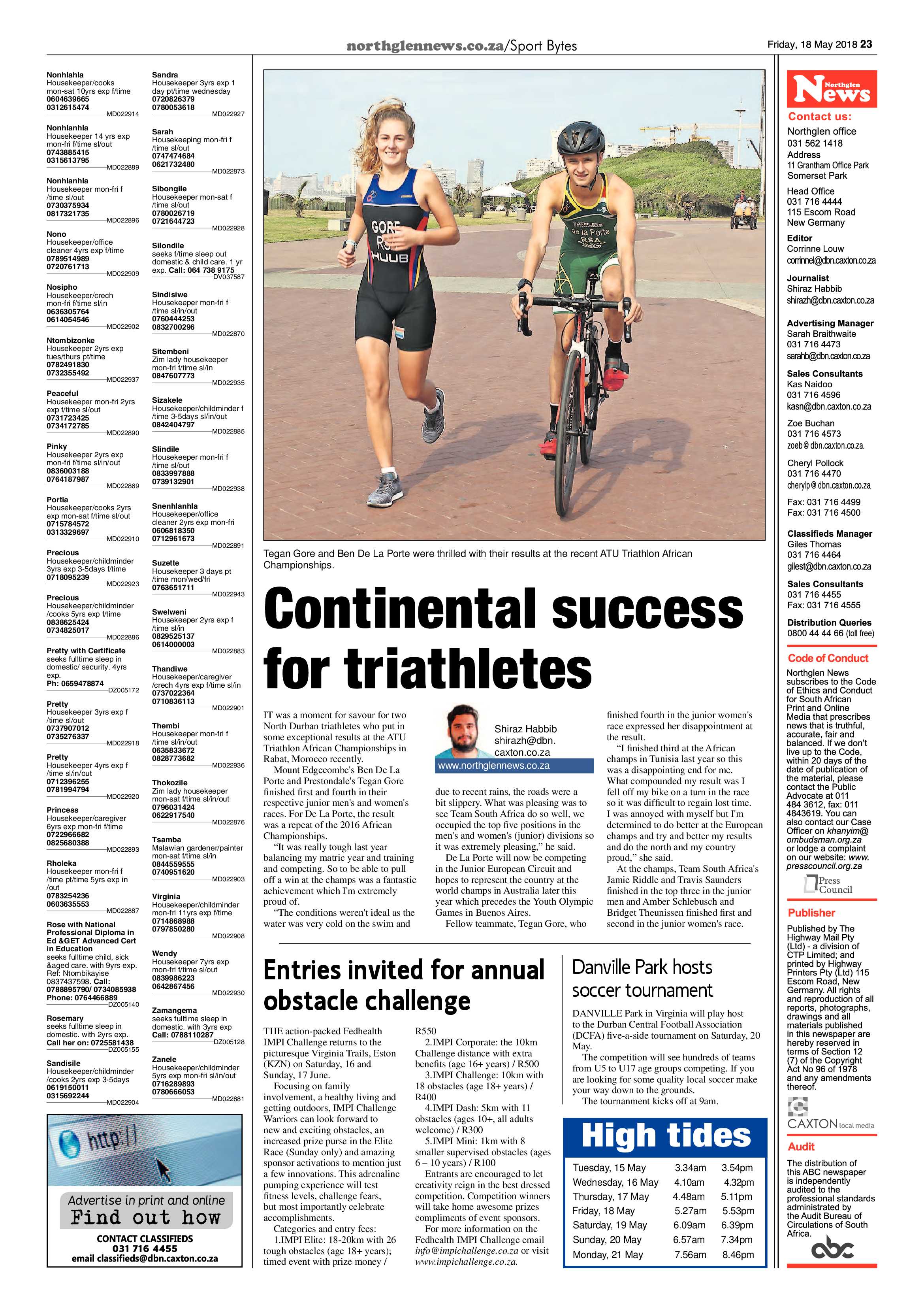 Northglen News 18 May 2018 page 23
