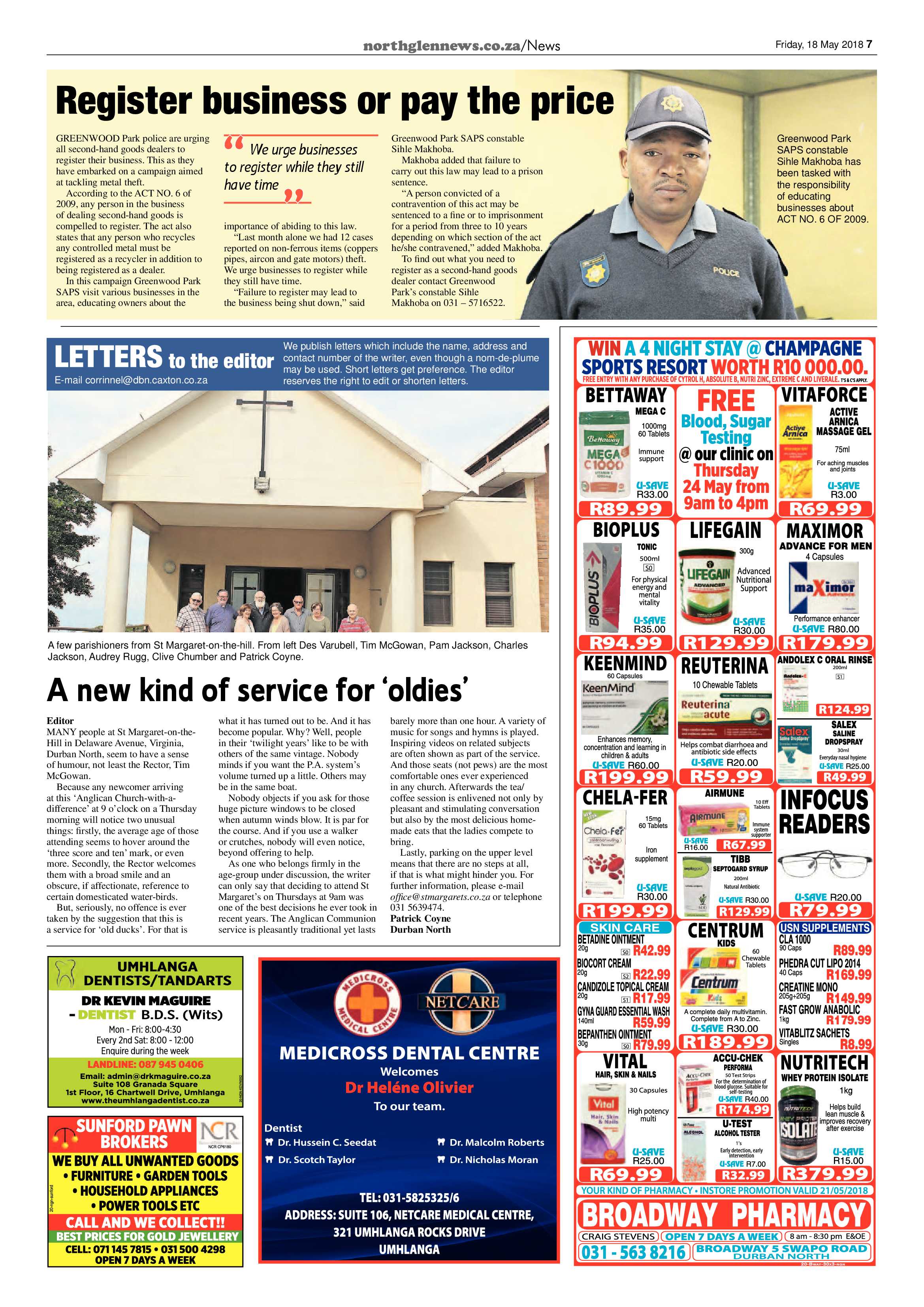 Northglen News 18 May 2018 page 7