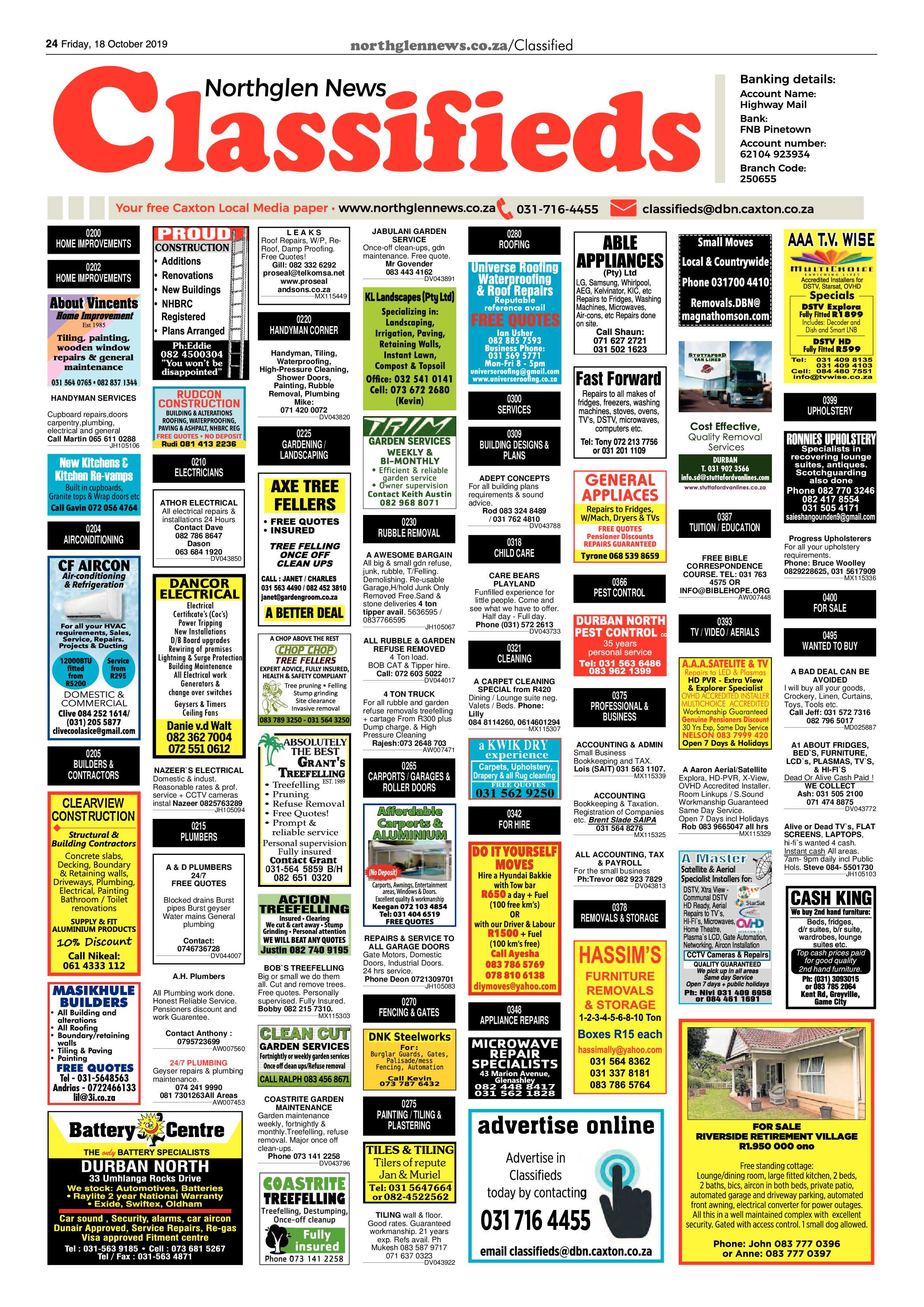 Northglen News 18 October 2019 page 24
