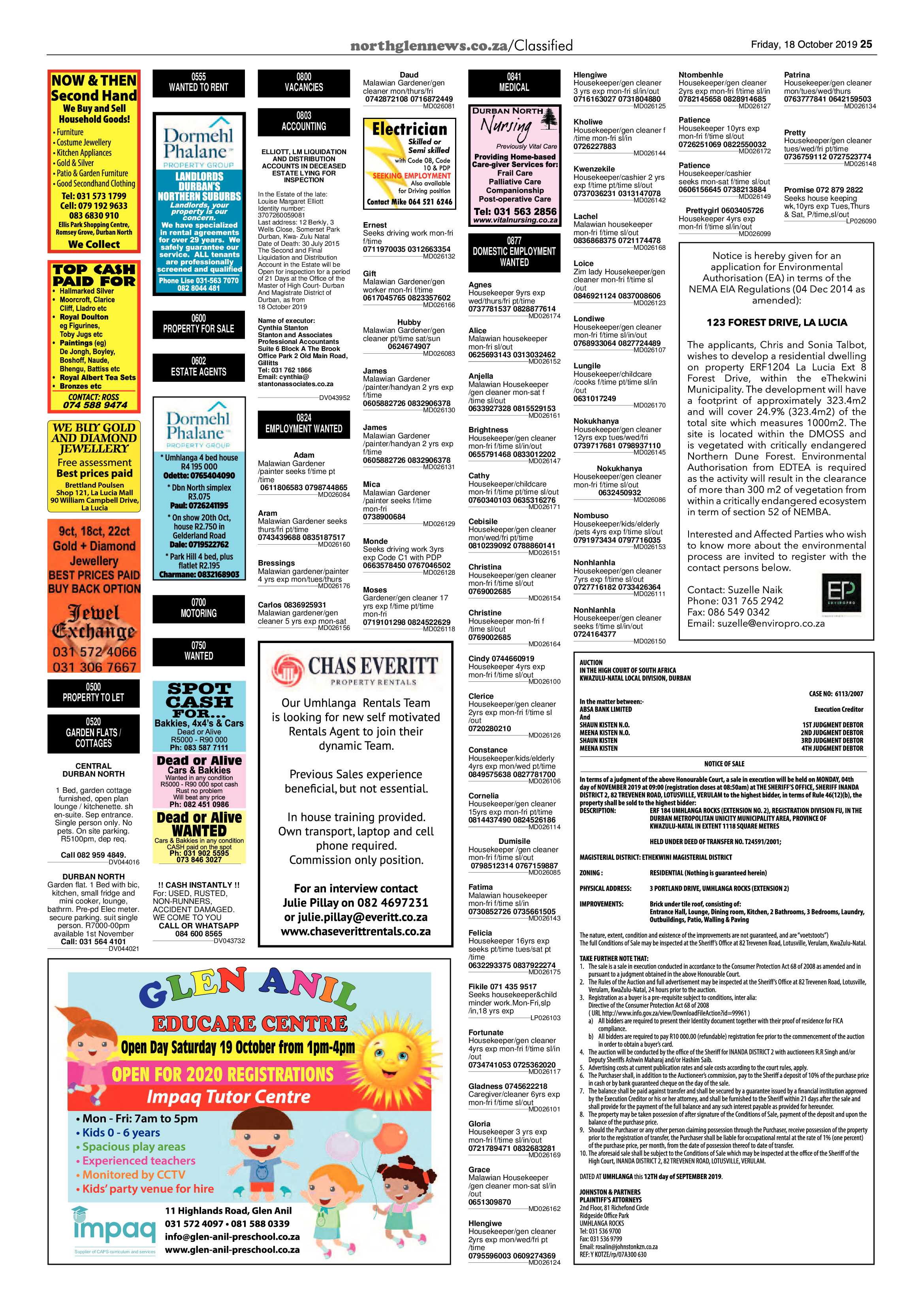 Northglen News 18 October 2019 page 25