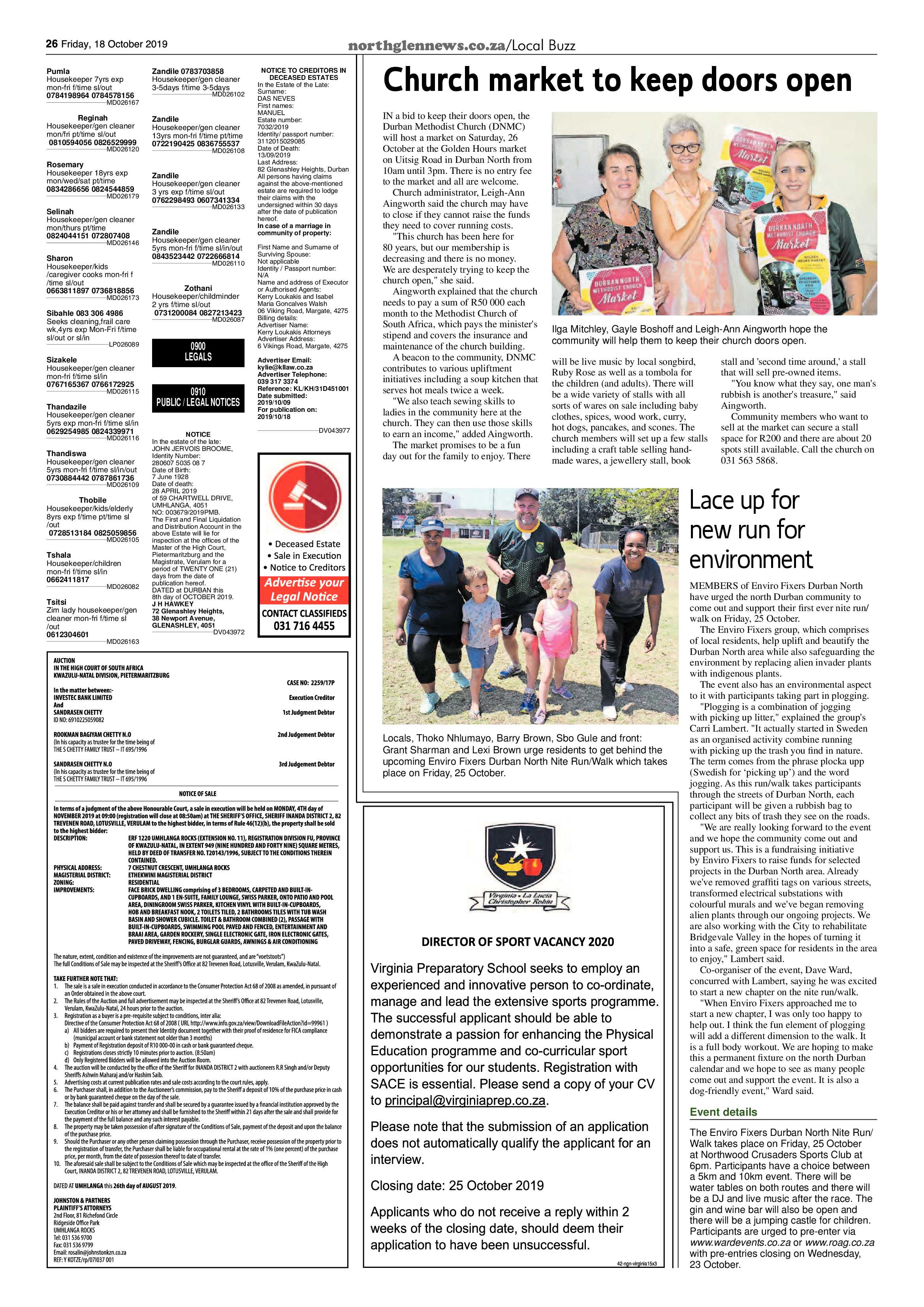 Northglen News 18 October 2019 page 26