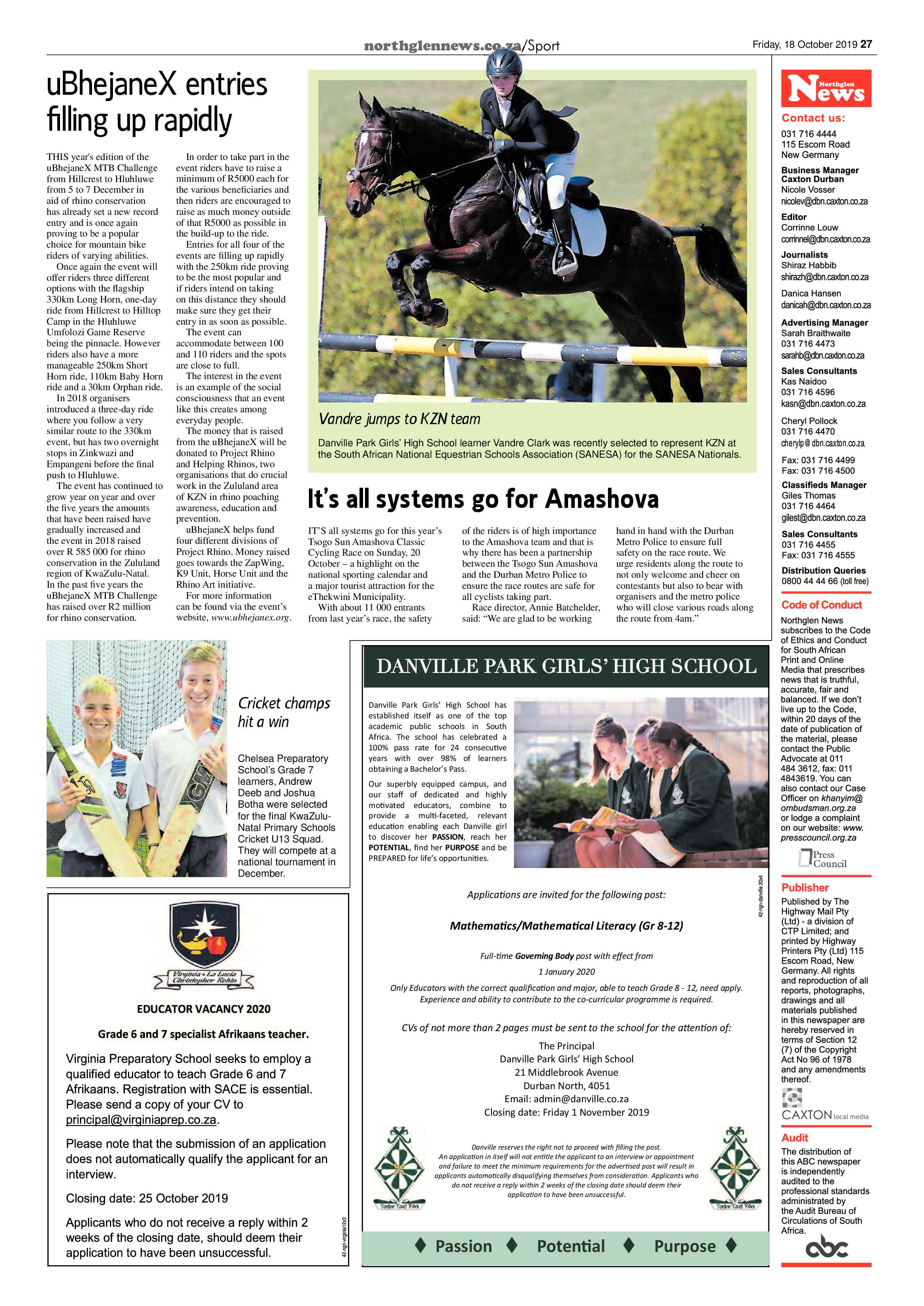 Northglen News 18 October 2019 page 27