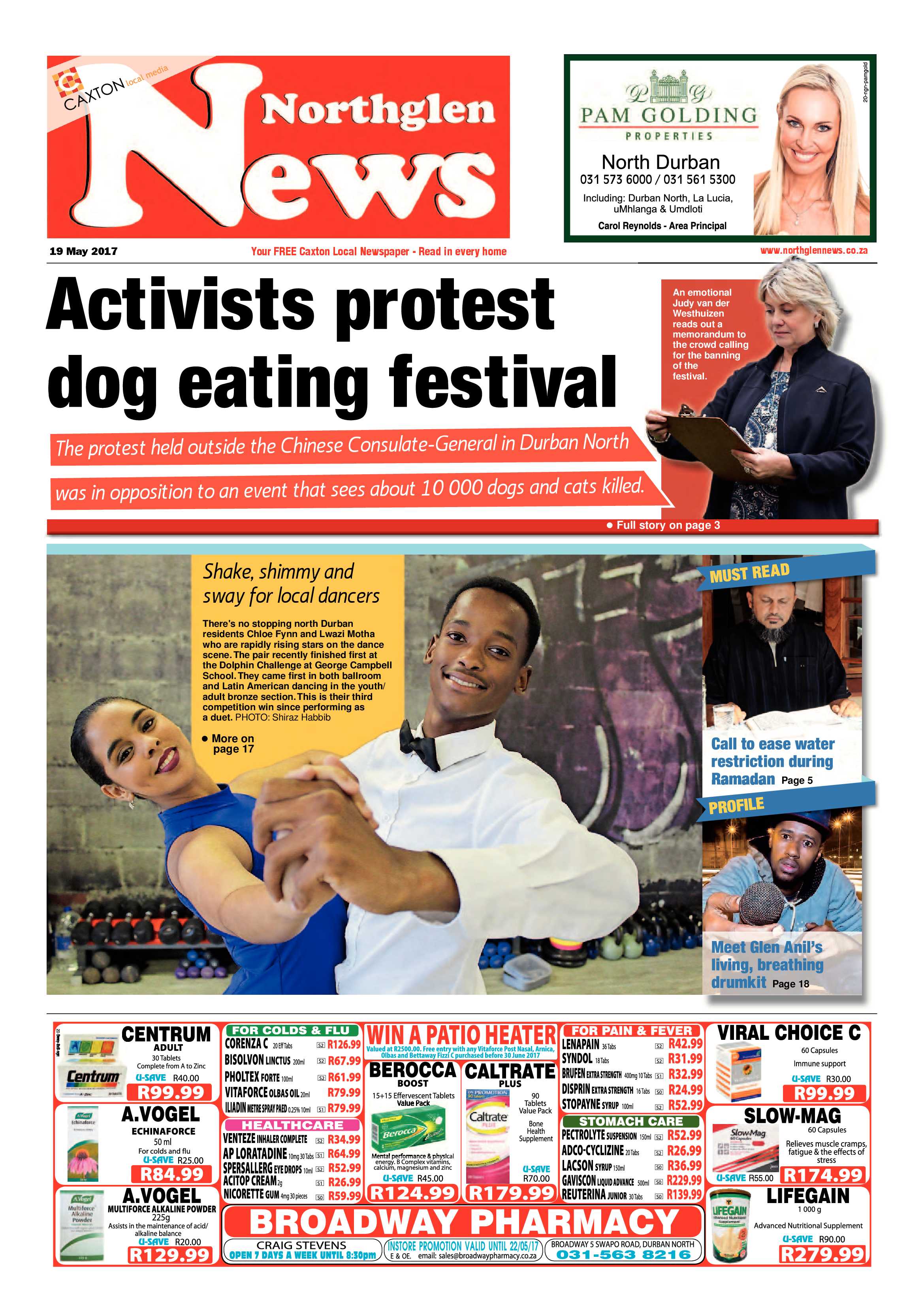 Northglen News 19 May 2017 page 1