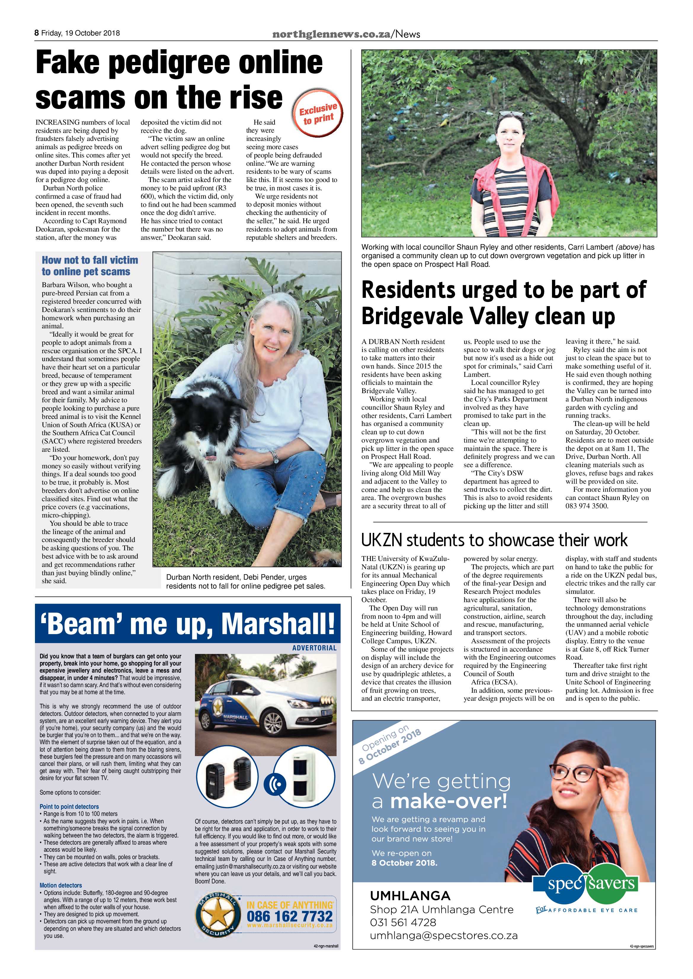 Northglen News 19 October 2018 page 8