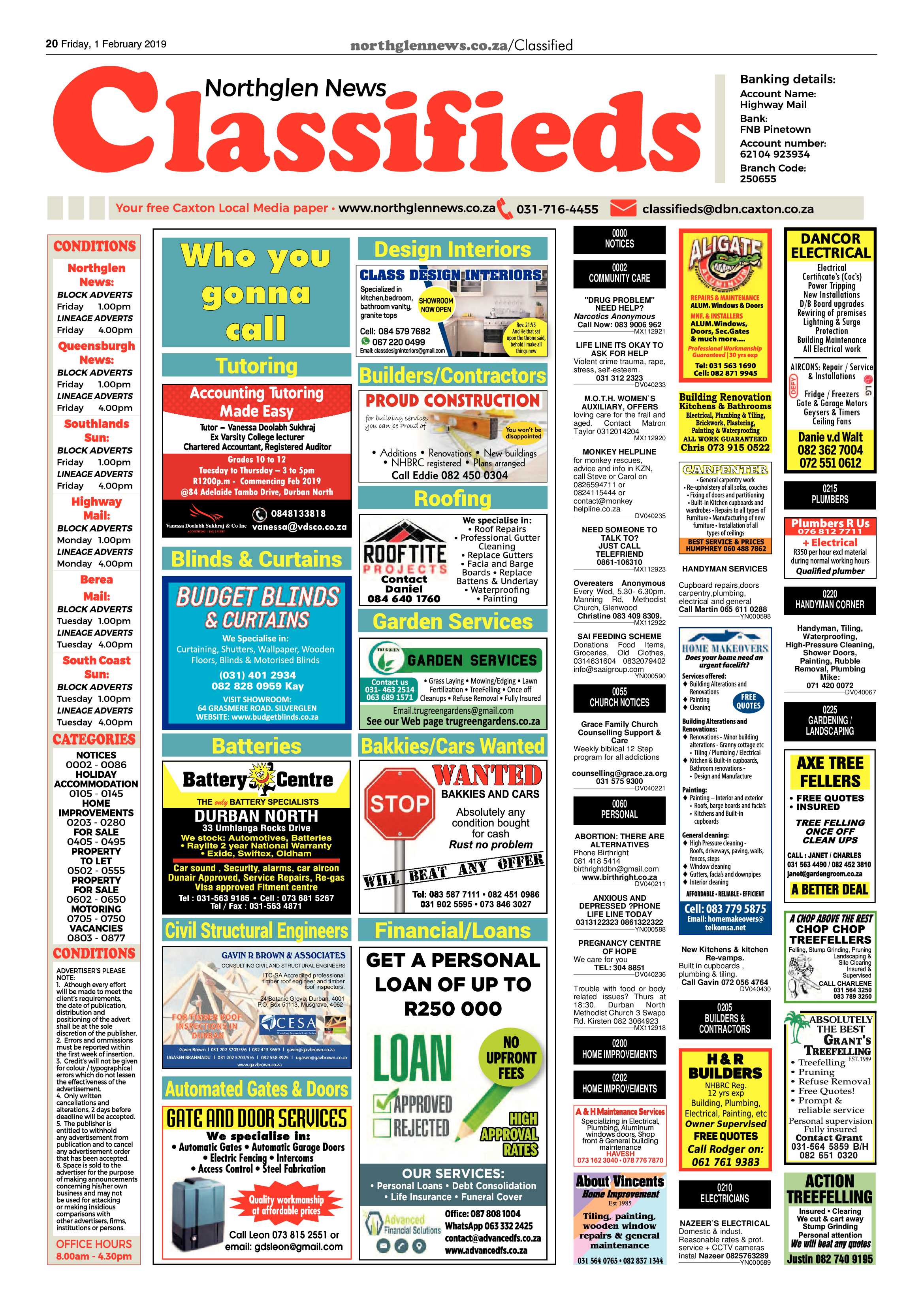 Northglen News 1 February 2019 page 20