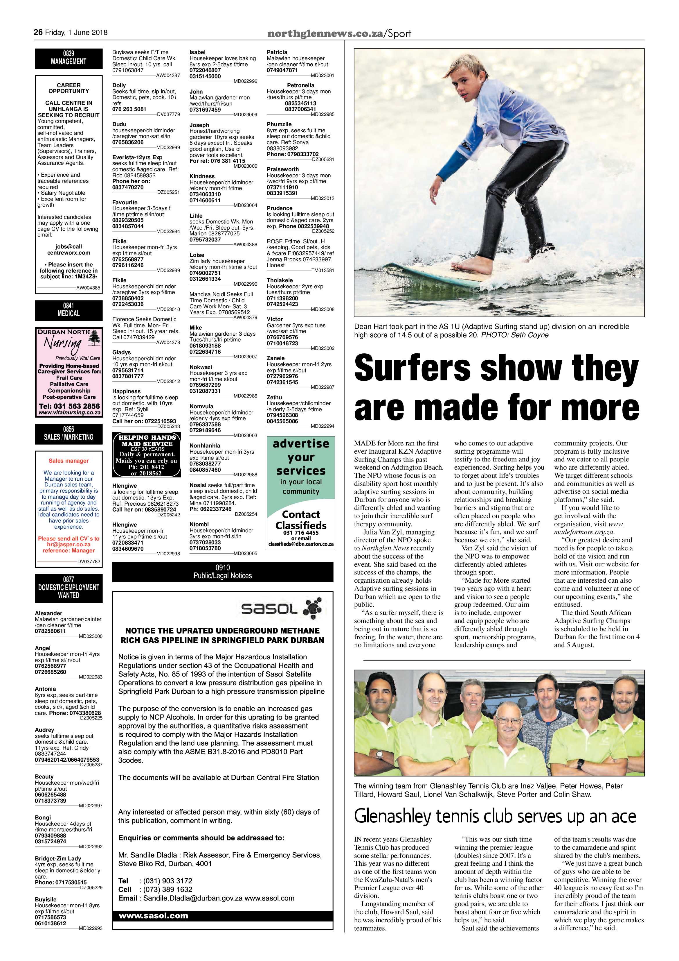 Northglen News 1 June 2018 page 26