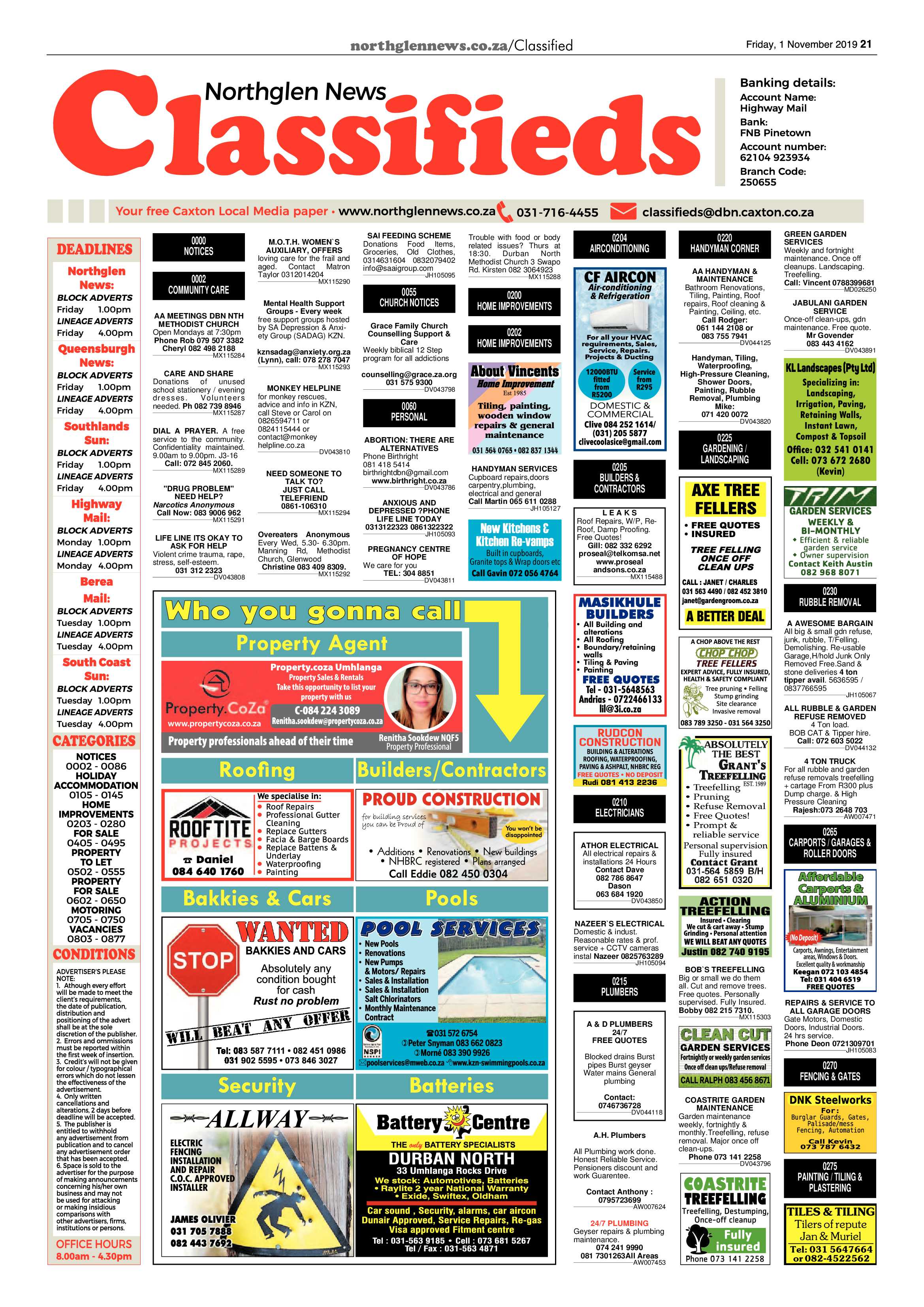 Northglen News 1 November 2019 page 21