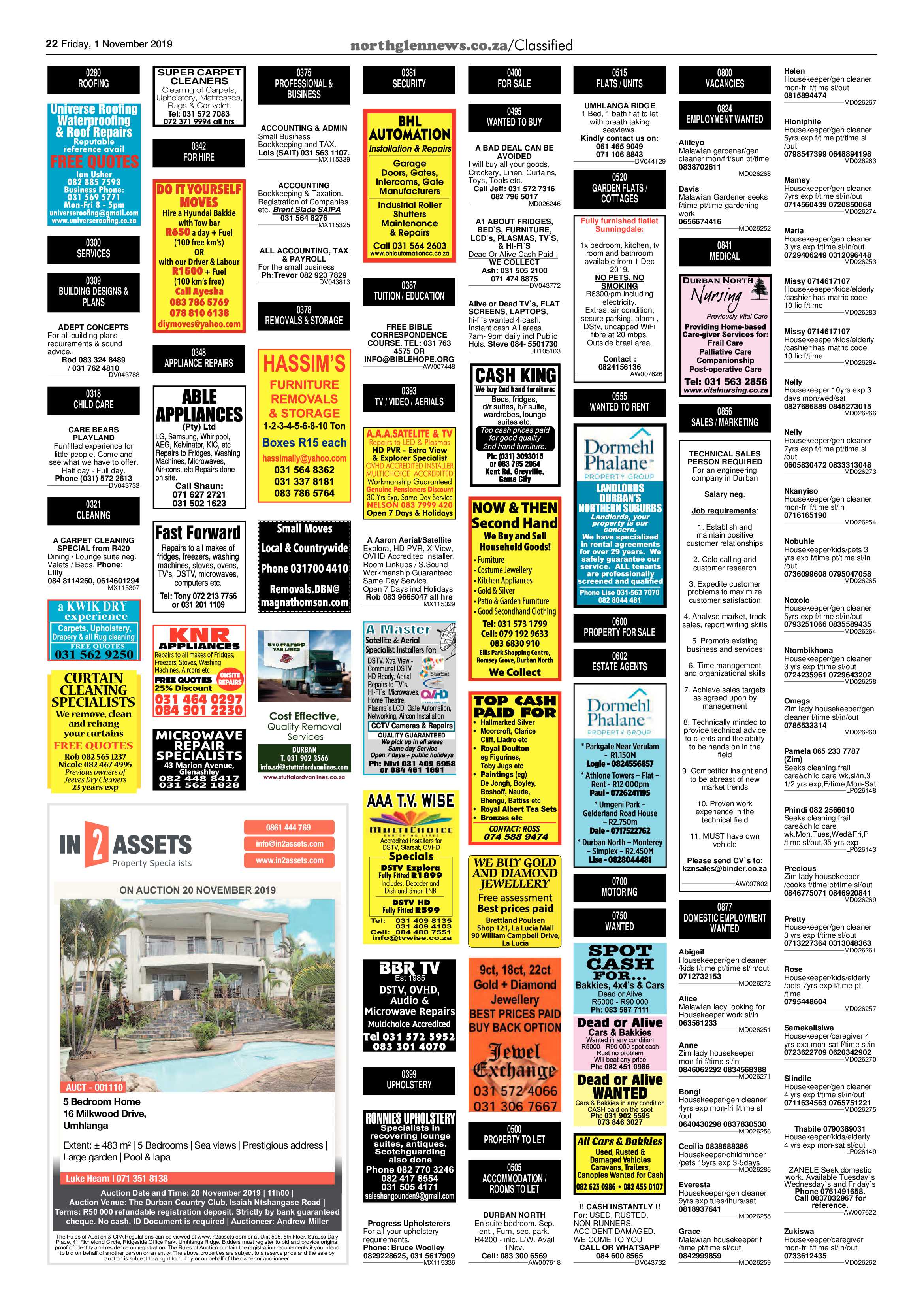 Northglen News 1 November 2019 page 22