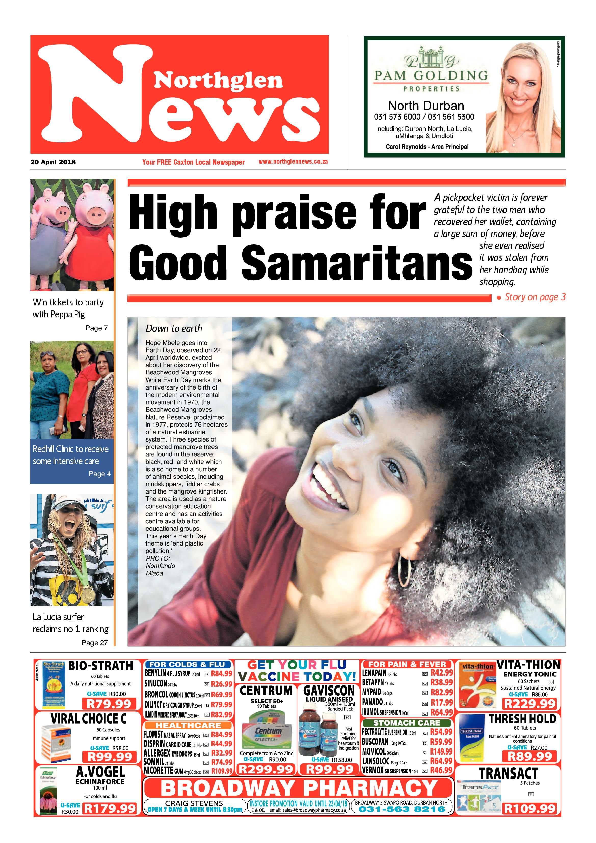 Northglen News 20 April 2018 page 1