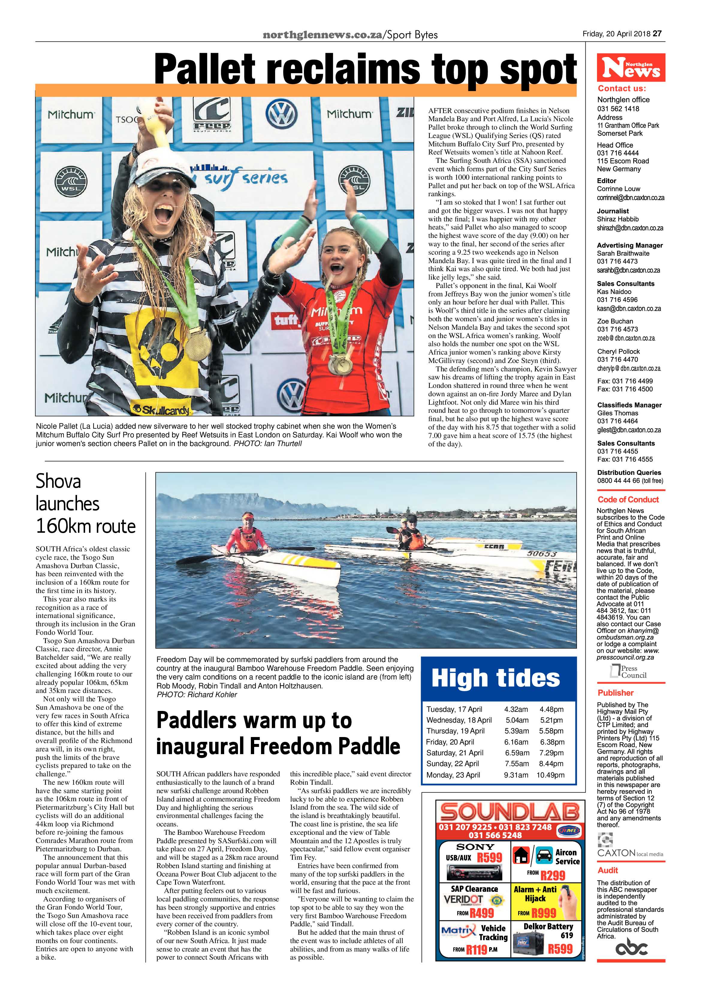 Northglen News 20 April 2018 page 27