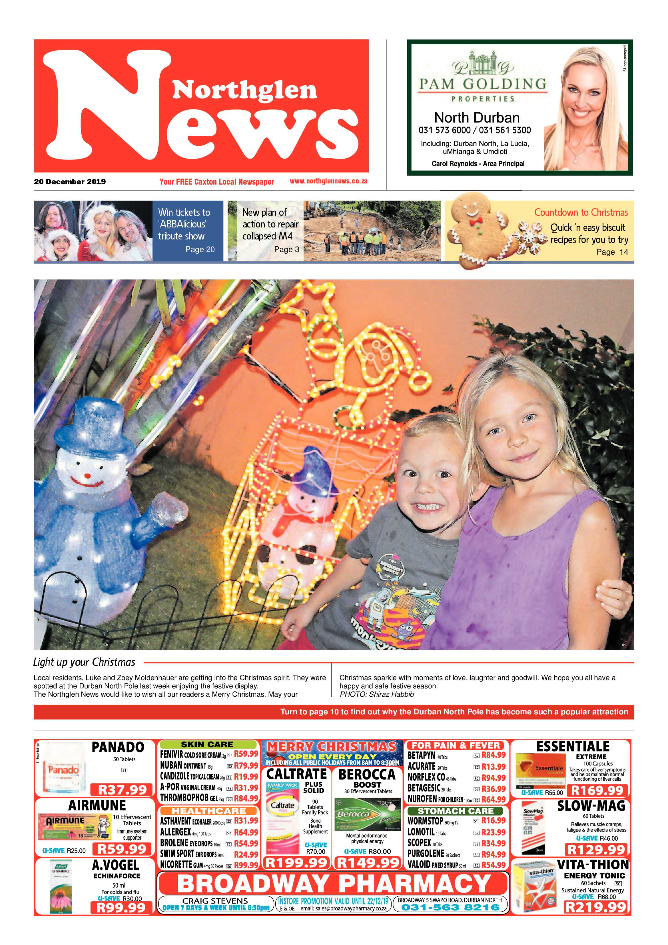 Northglen News 20 December 2019 page 1