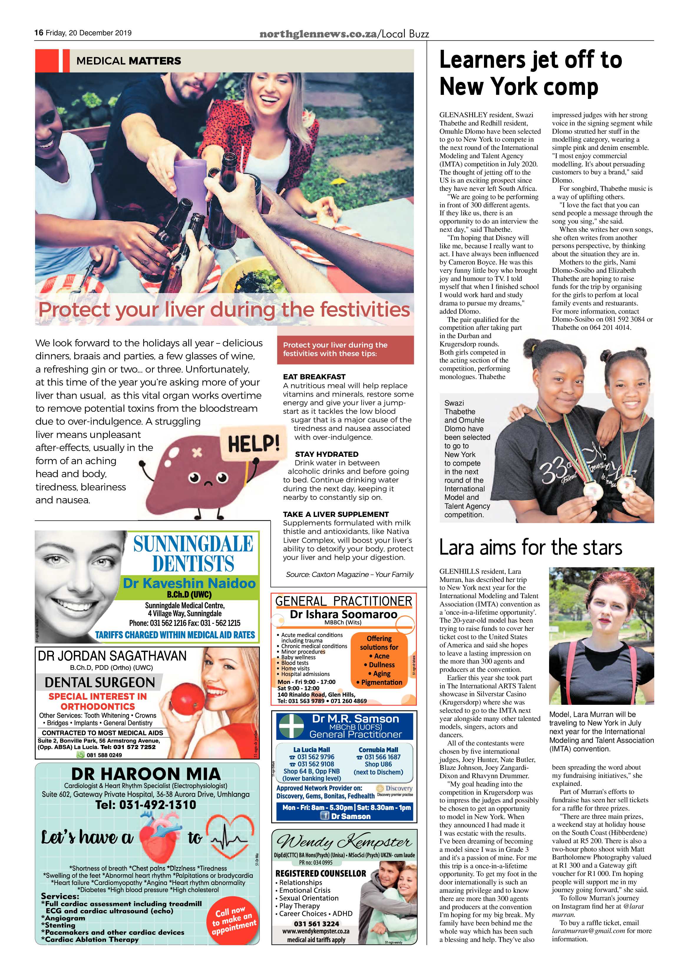 Northglen News 20 December 2019 page 16