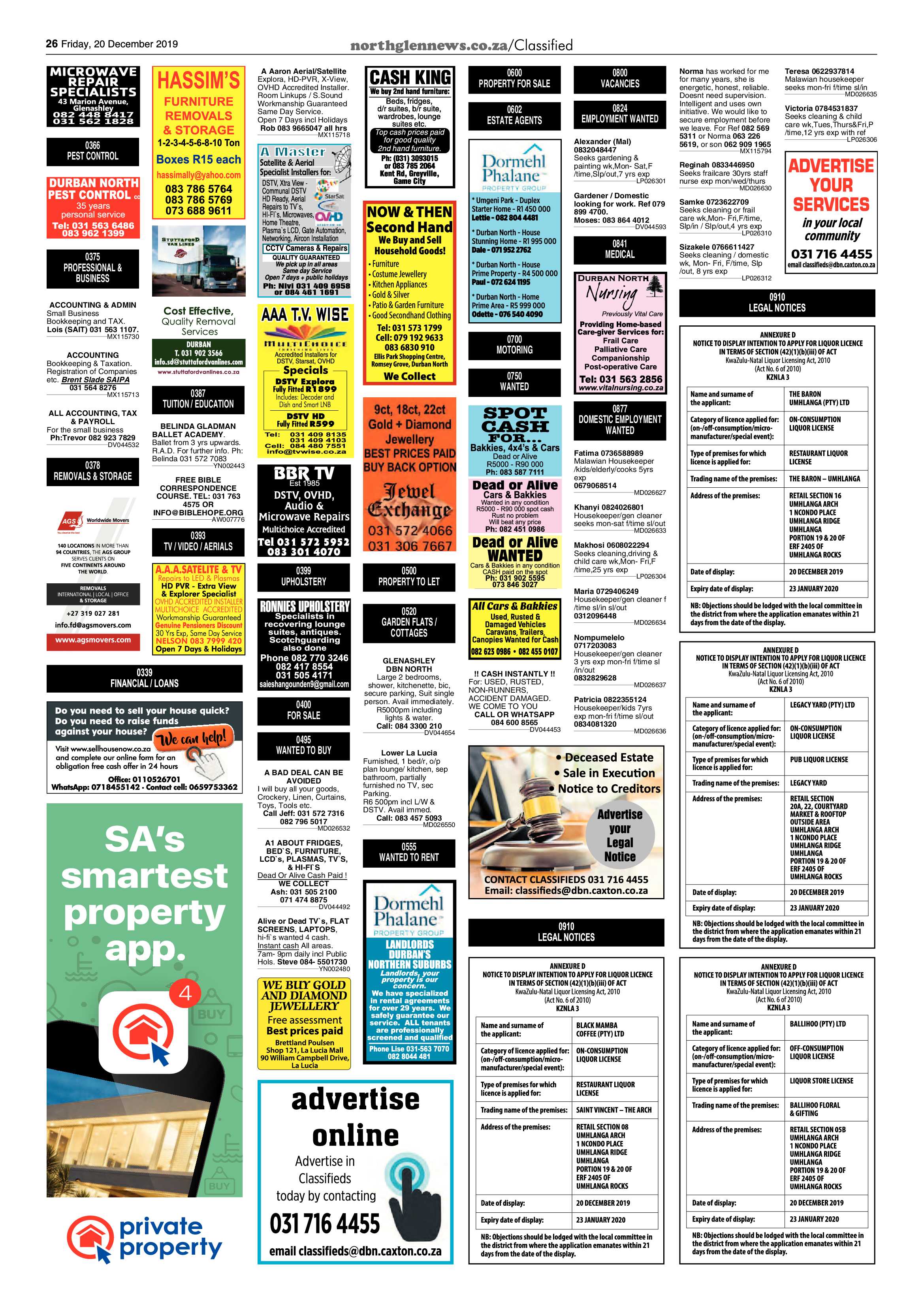 Northglen News 20 December 2019 page 26