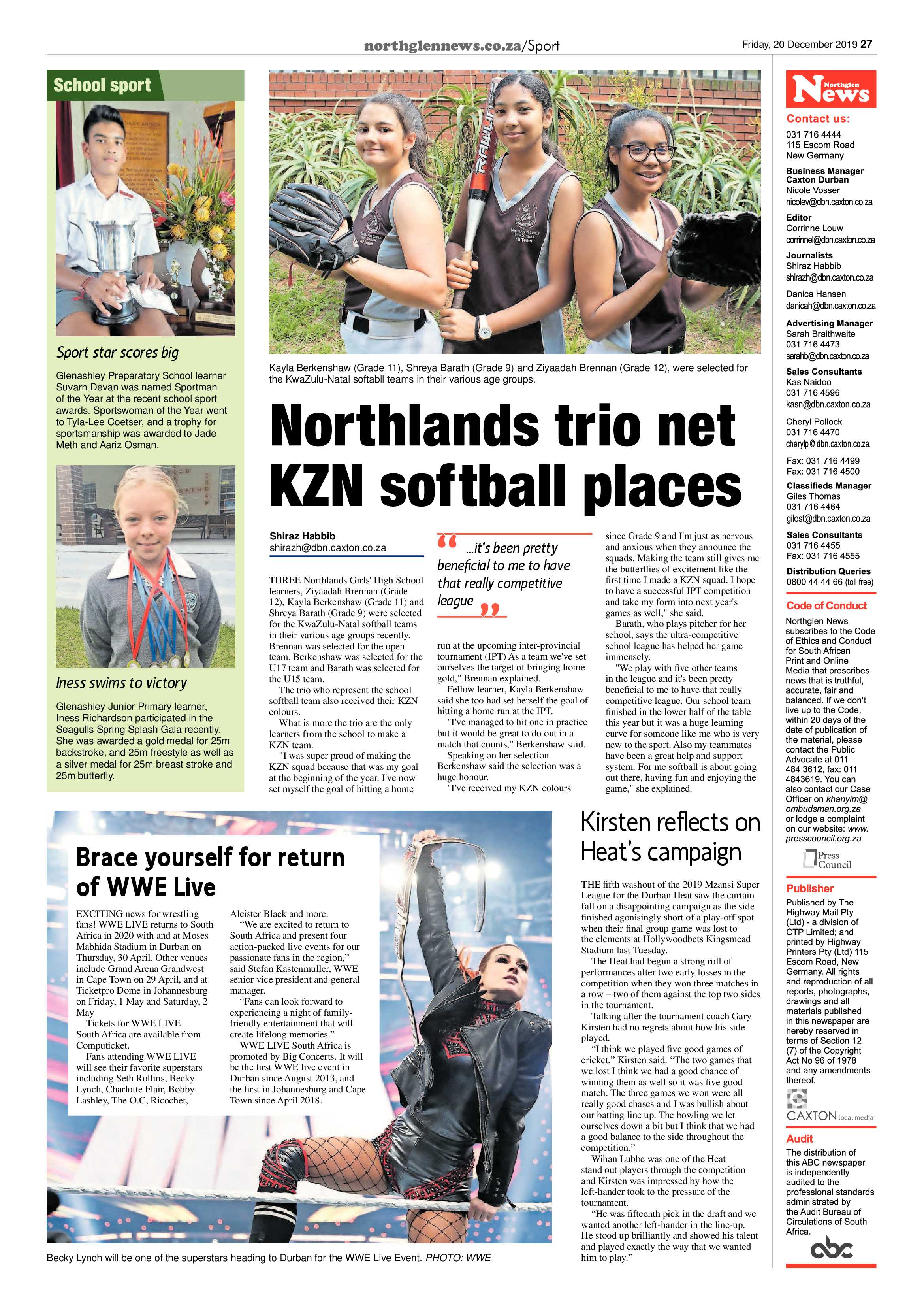 Northglen News 20 December 2019 page 27