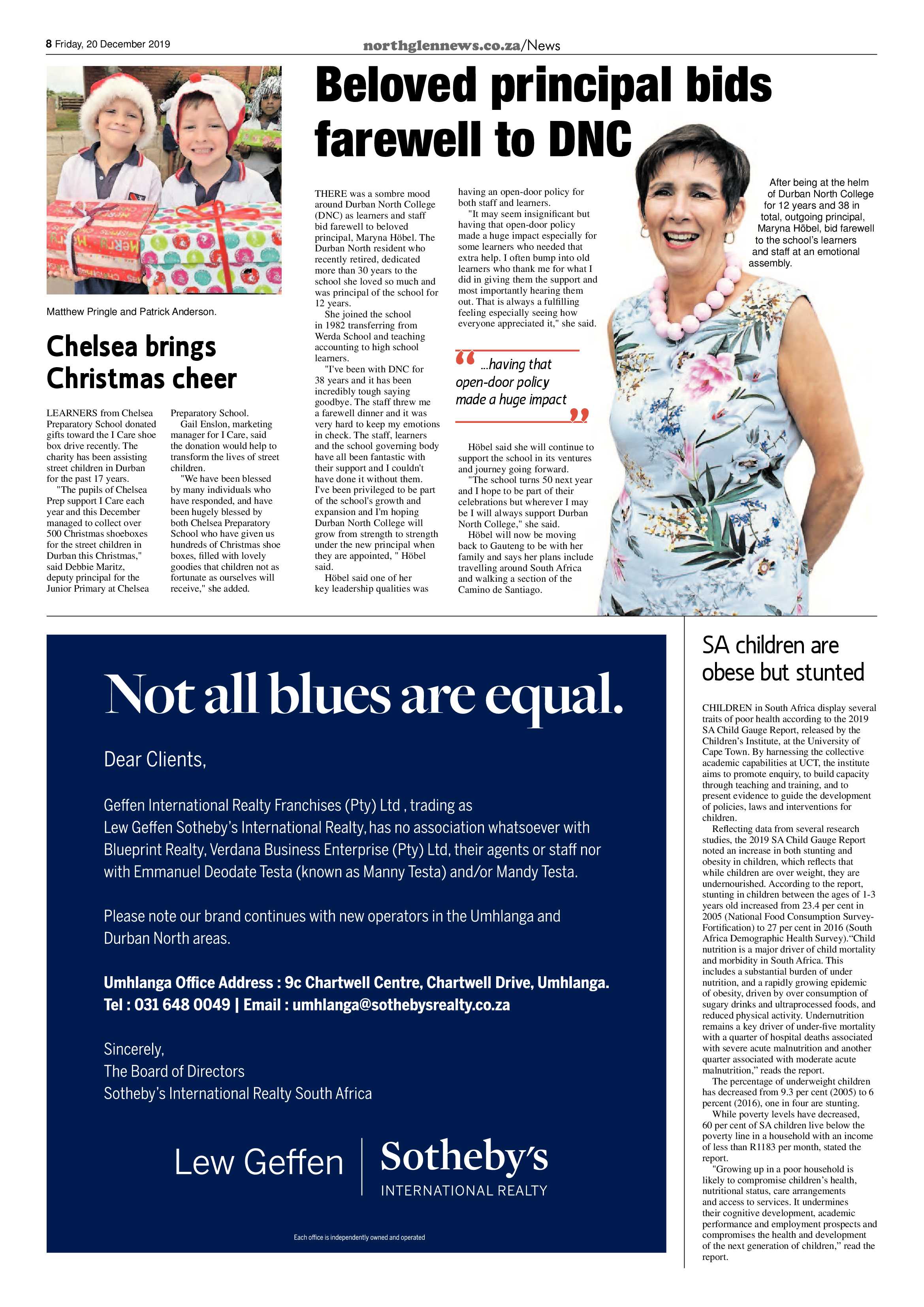 Northglen News 20 December 2019 page 8