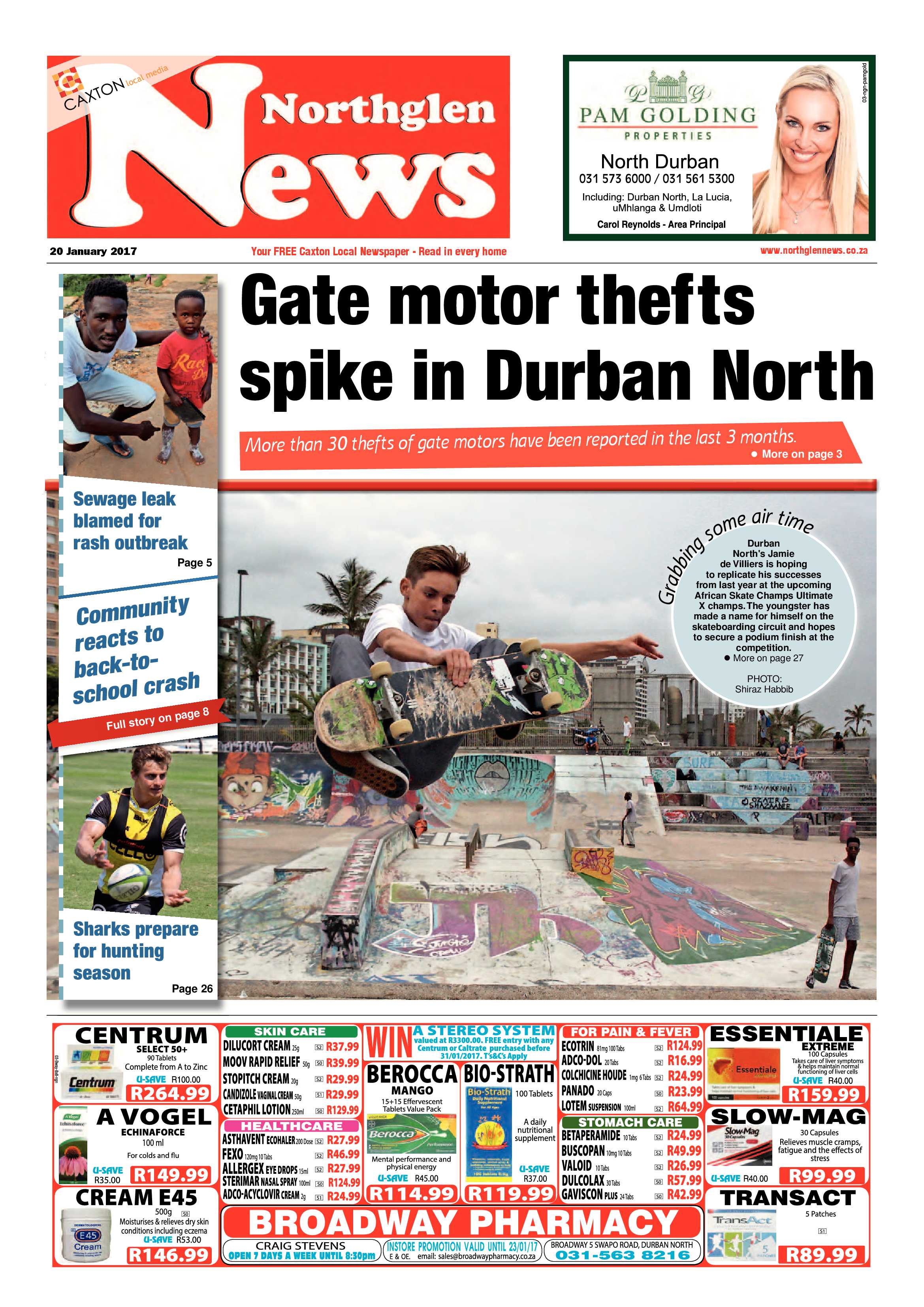 Northglen News 20 January 2017 page 1
