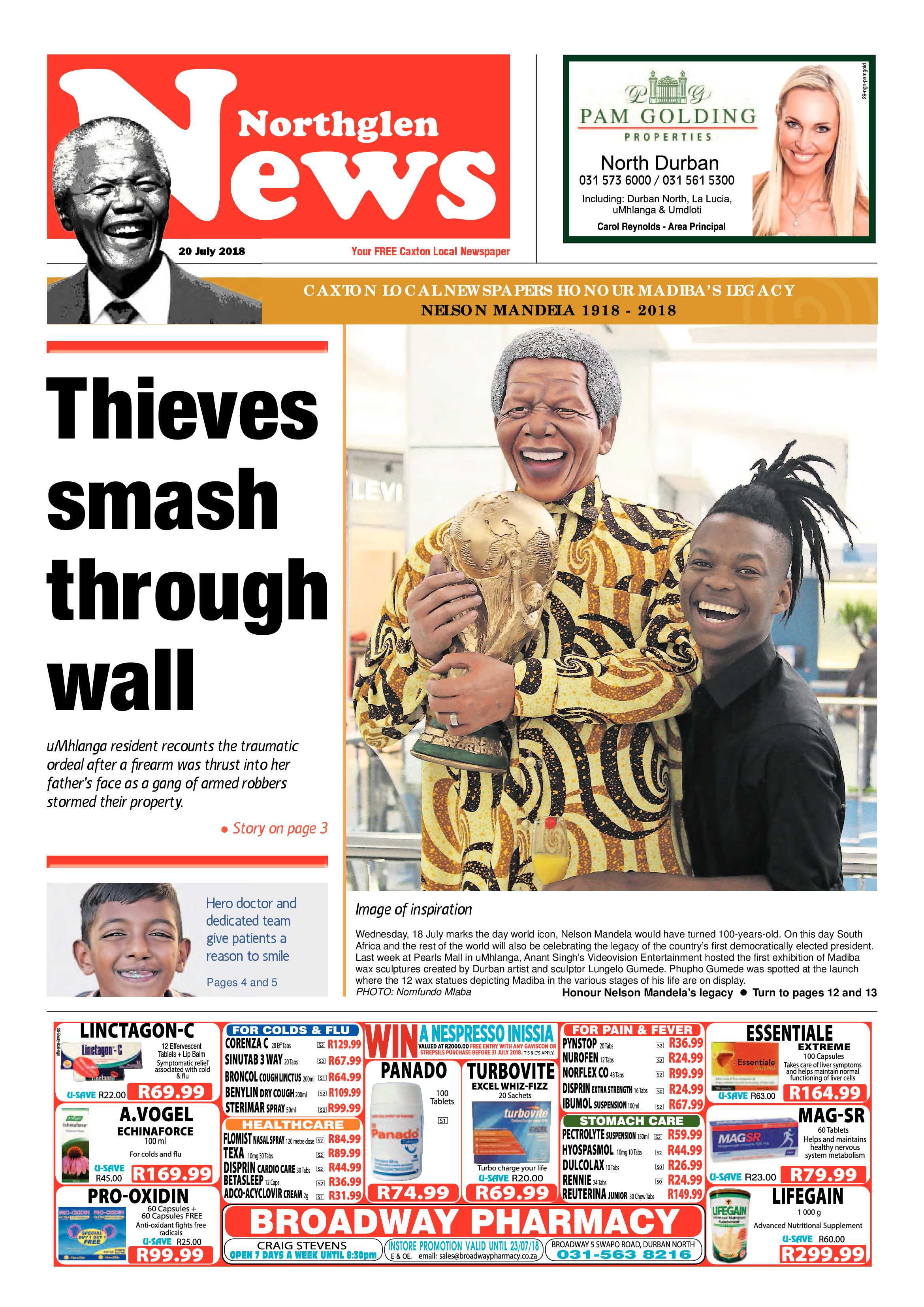 Northglen News 20 July 2018 page 1