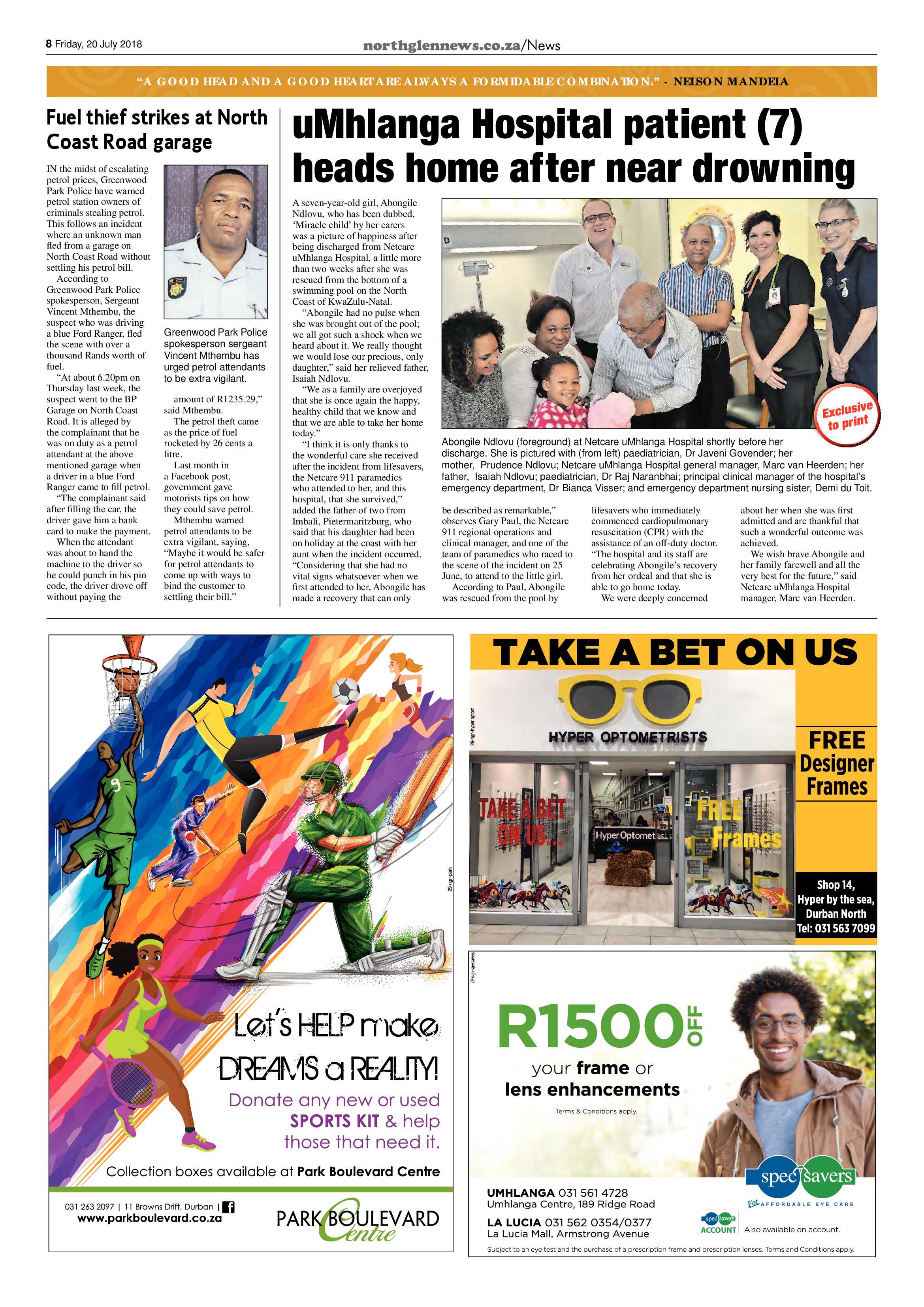 Northglen News 20 July 2018 page 8