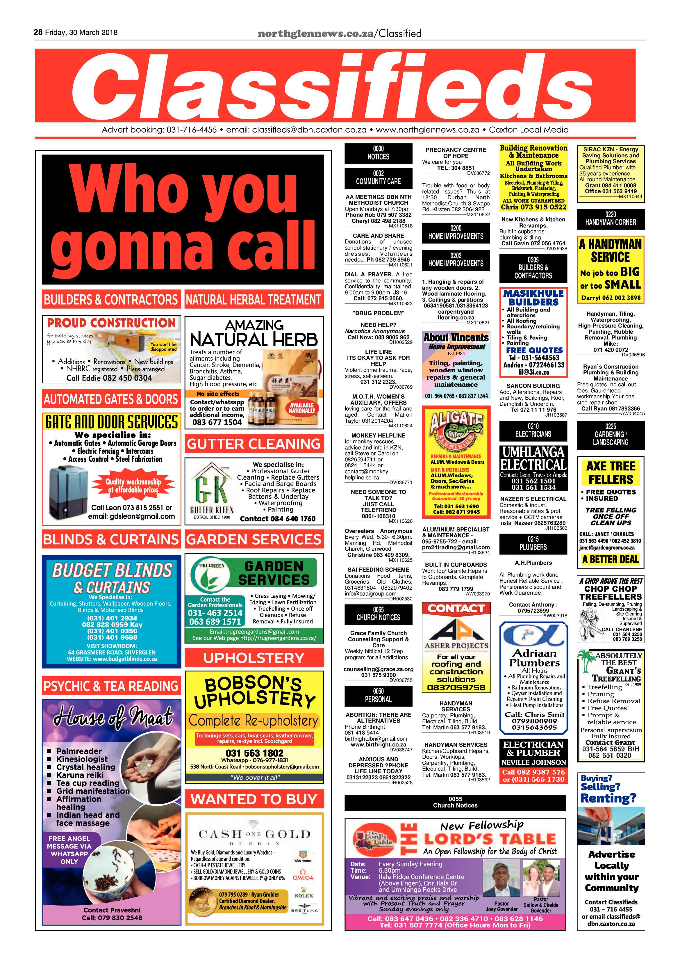 Northglen News 20 March 2018 page 28