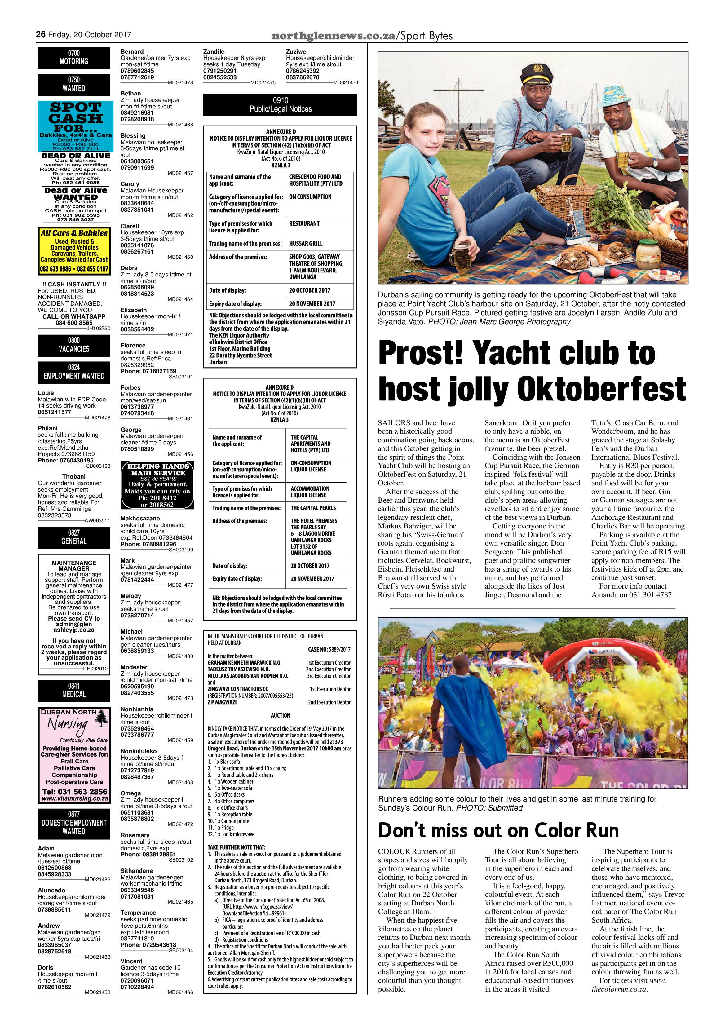 Northglen News 20 October 2017 page 26