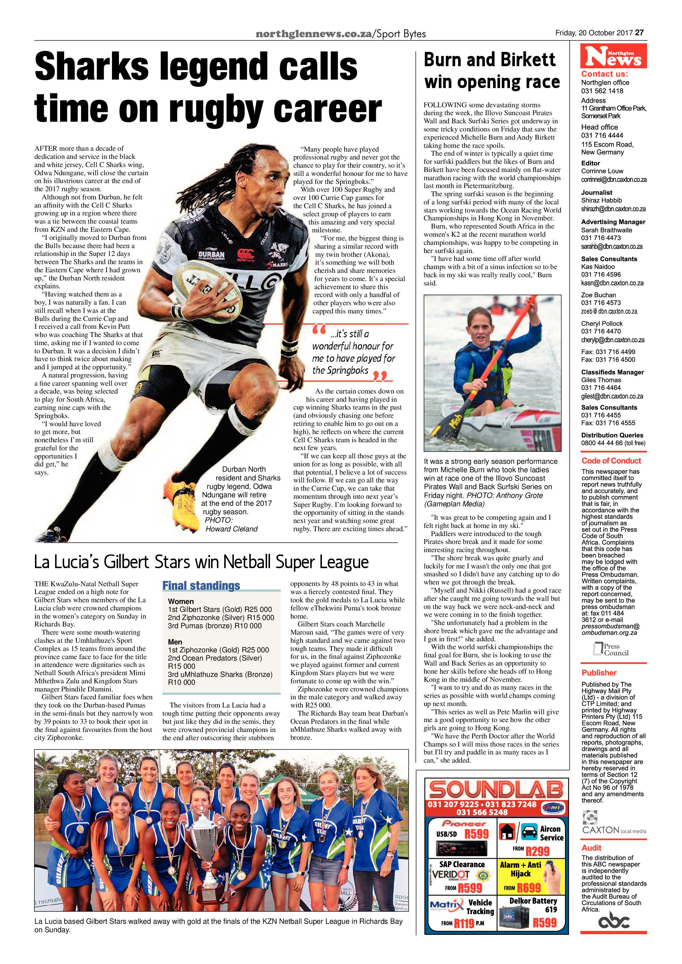 Northglen News 20 October 2017 page 27