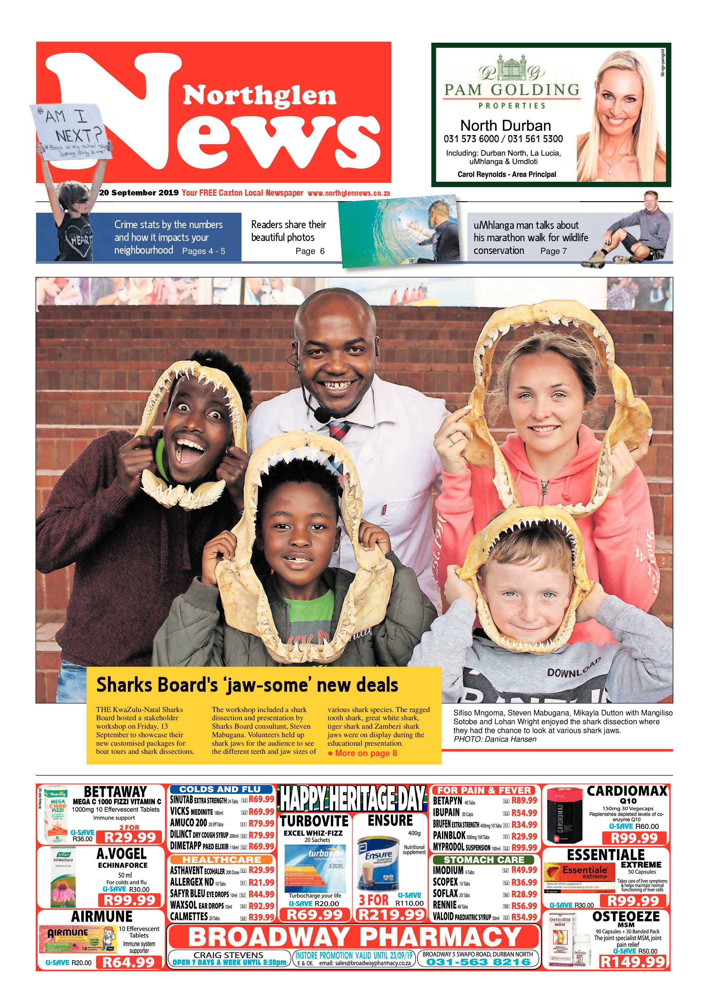 Northglen News 20 September 2019 page 1