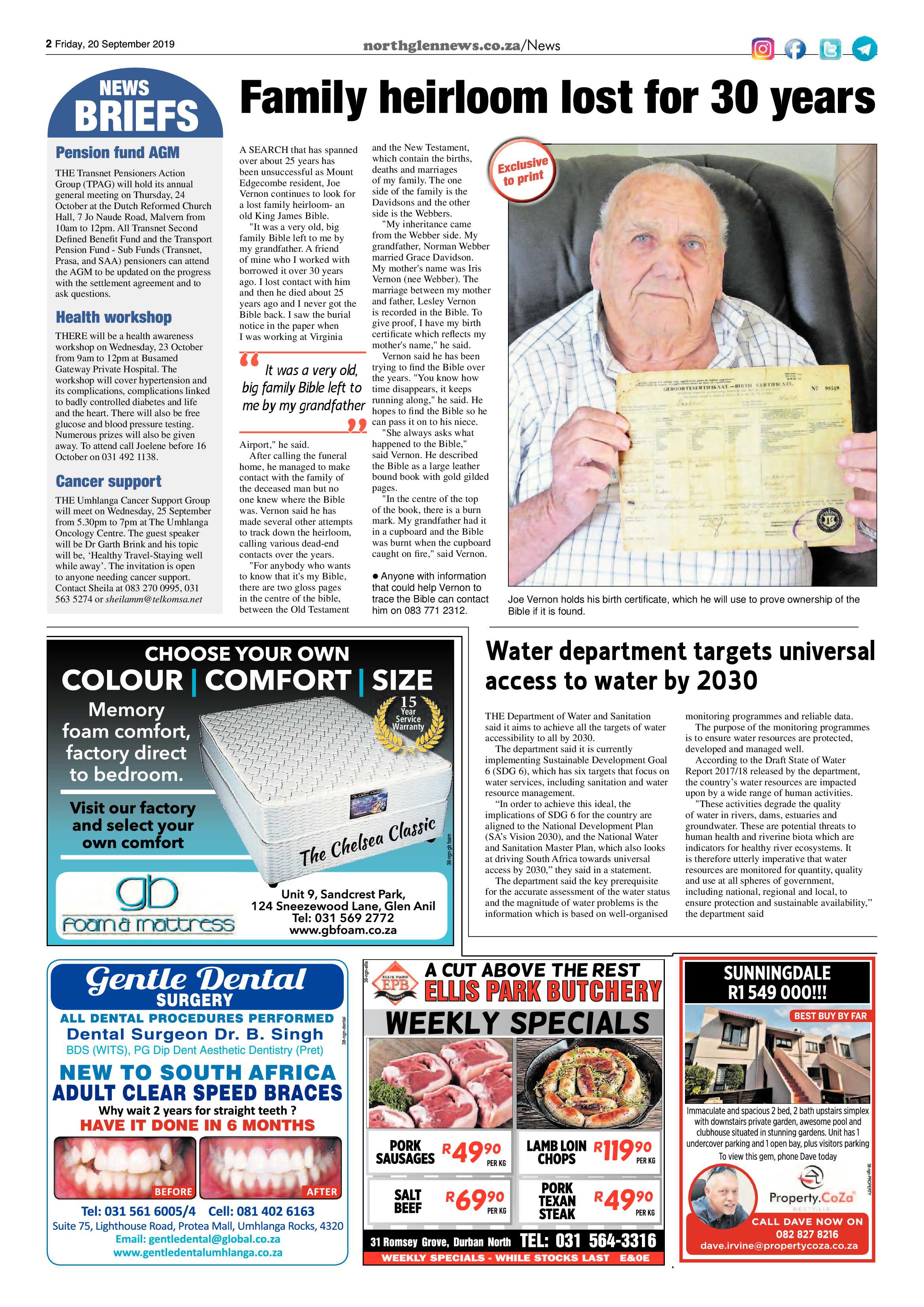 Northglen News 20 September 2019 page 2