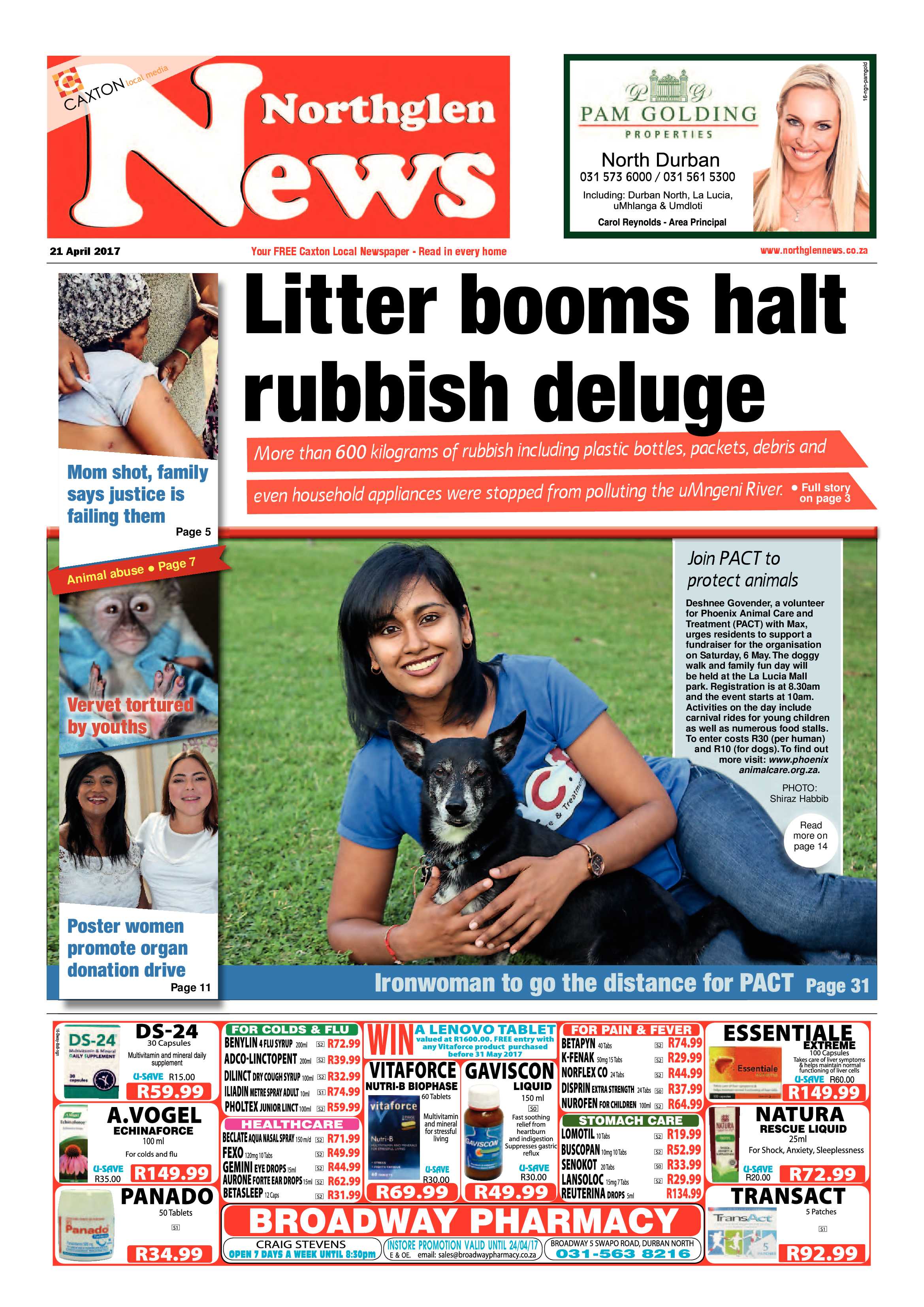 Northglen News 21 April 2017 page 1