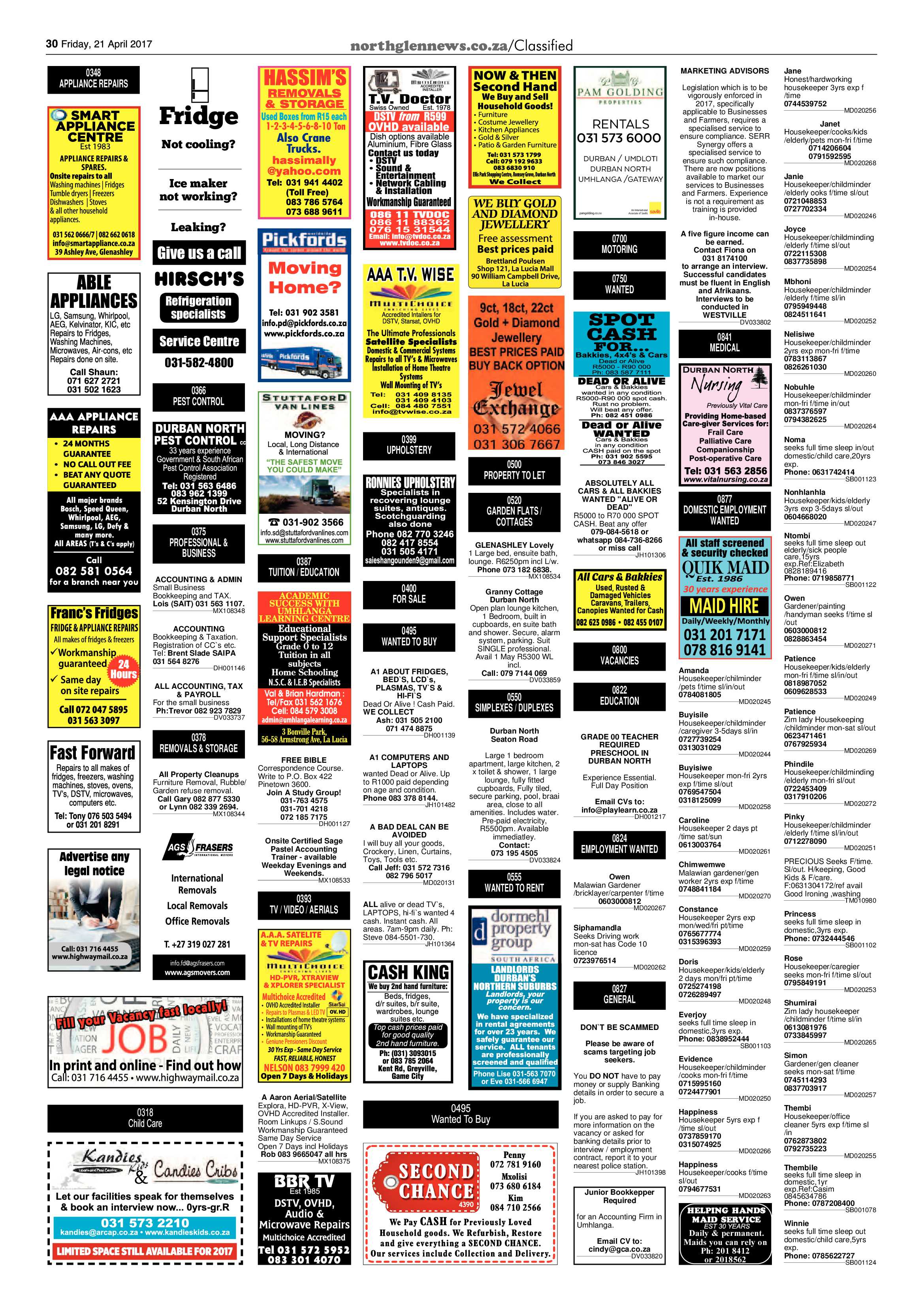 Northglen News 21 April 2017 page 30
