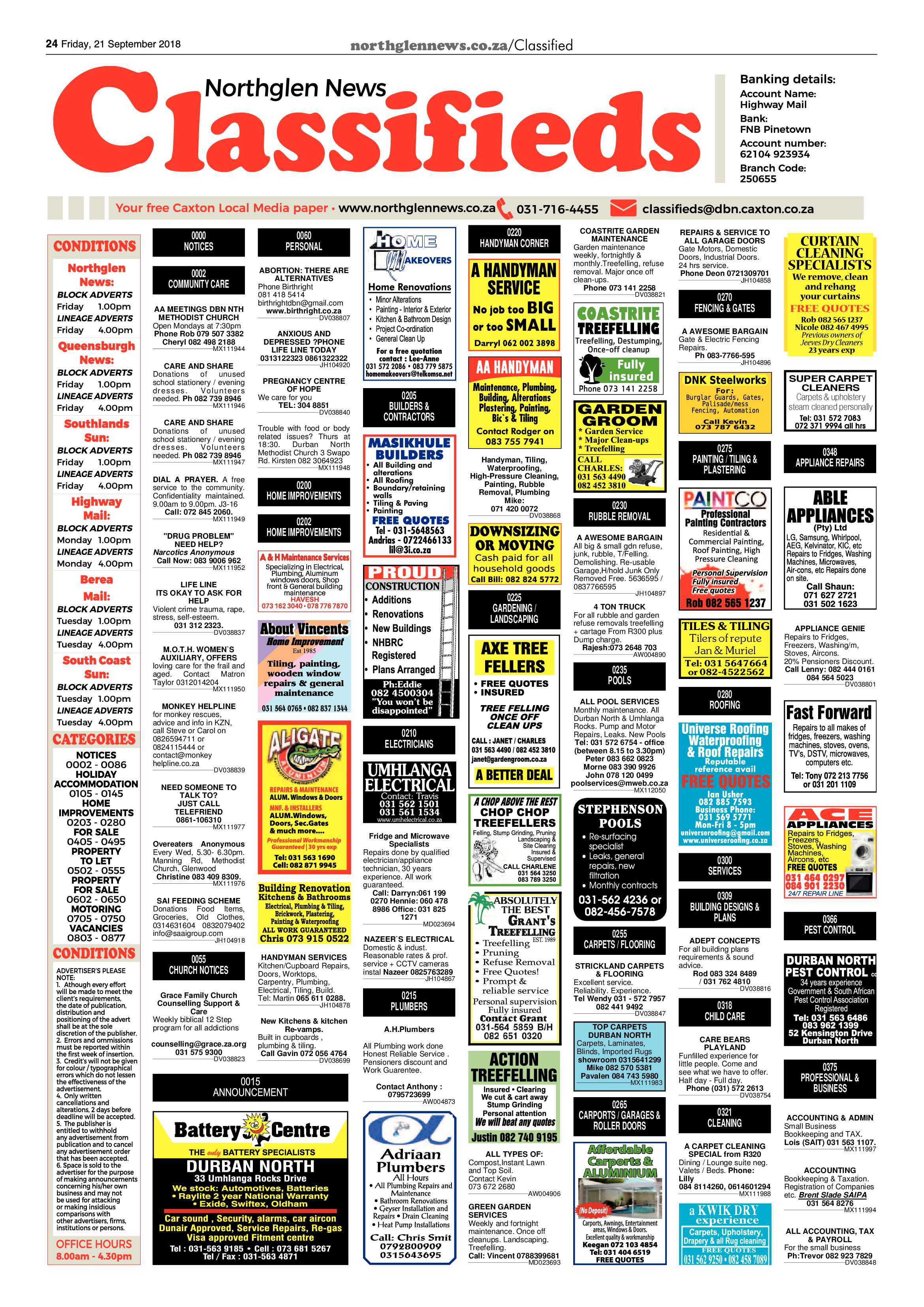 Northglen News 21 September 2018 page 24